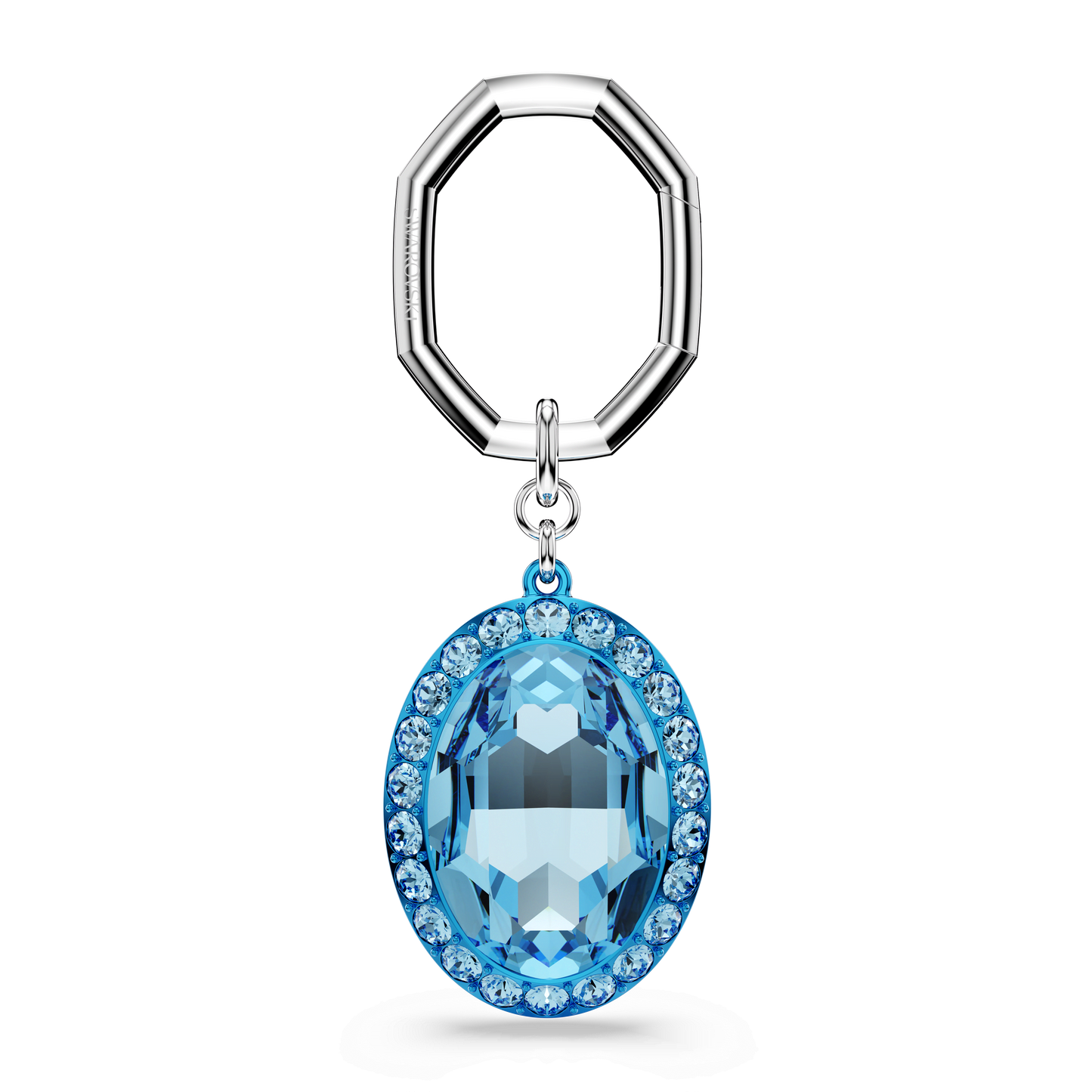 Key ring, Oval cut, Blue, Mixed metal finish 5666644