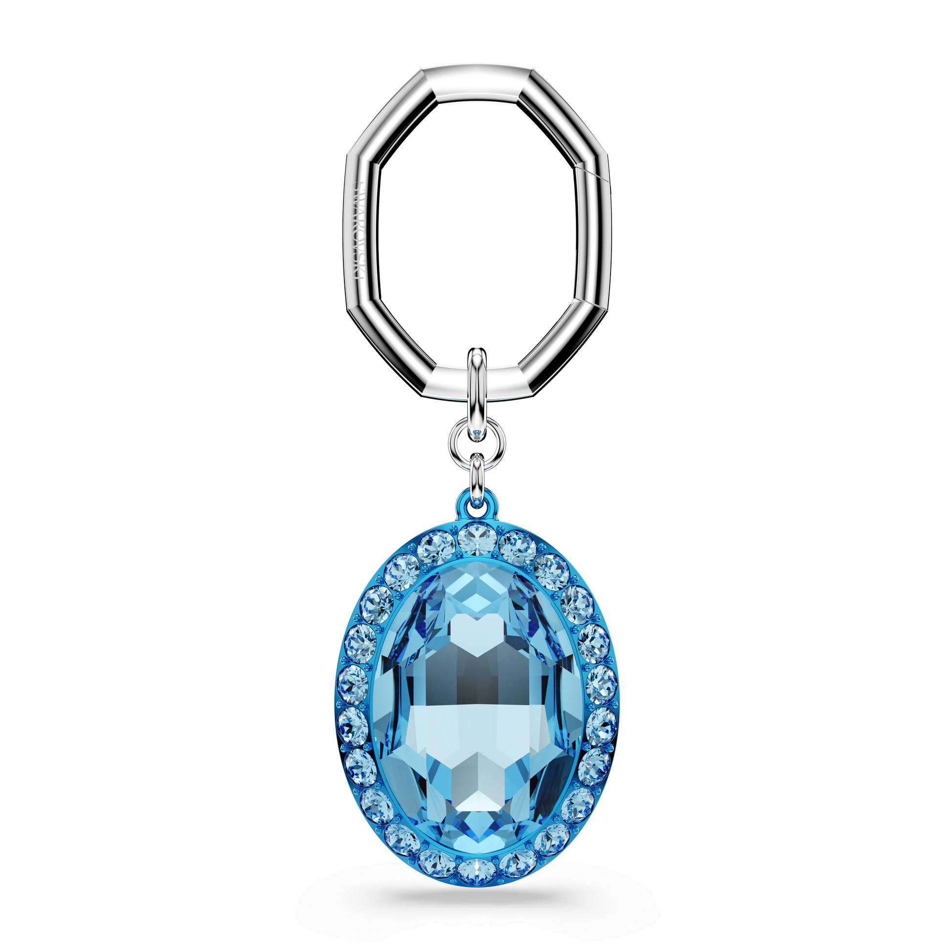 Key ring, Oval cut, Blue, Mixed metal finish 5666644