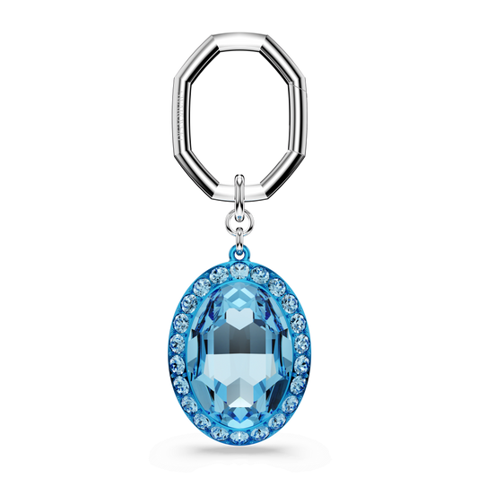 Key ring, Oval cut, Blue, Mixed metal finish 5666644