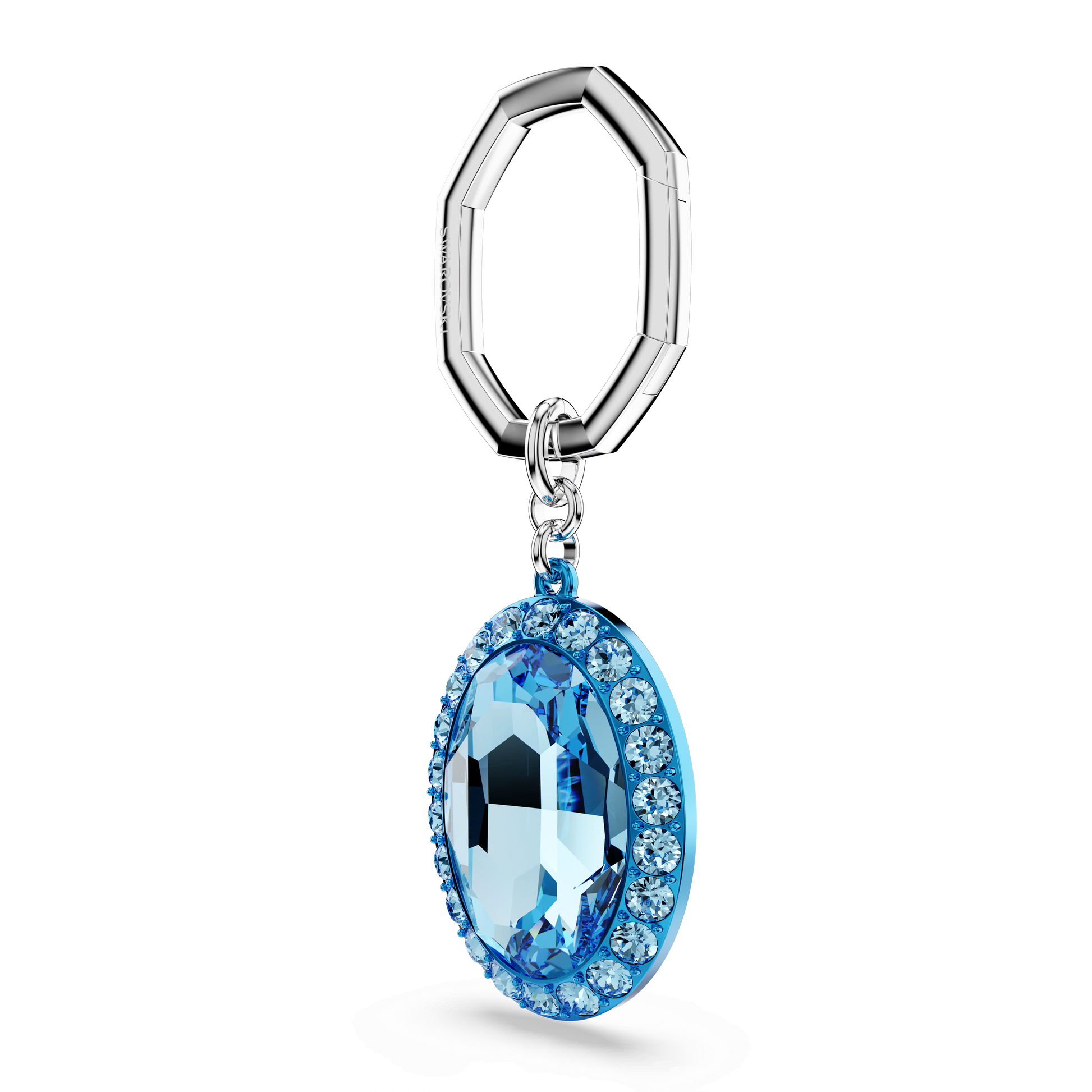 Key ring, Oval cut, Blue, Mixed metal finish 5666644