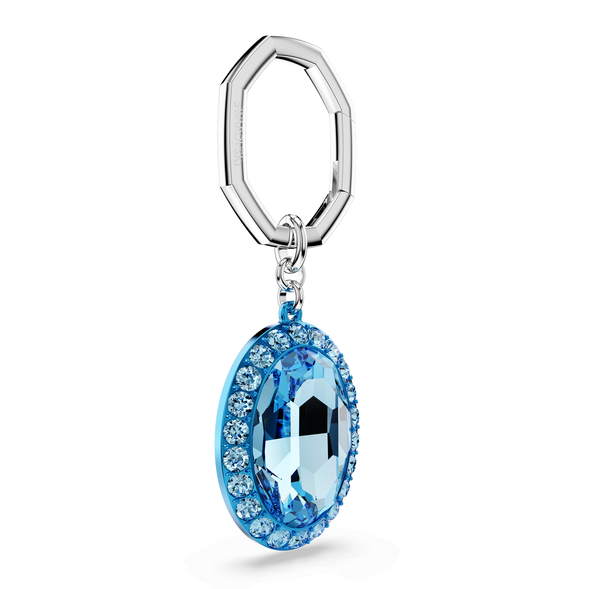 Key ring, Oval cut, Blue, Mixed metal finish 5666644