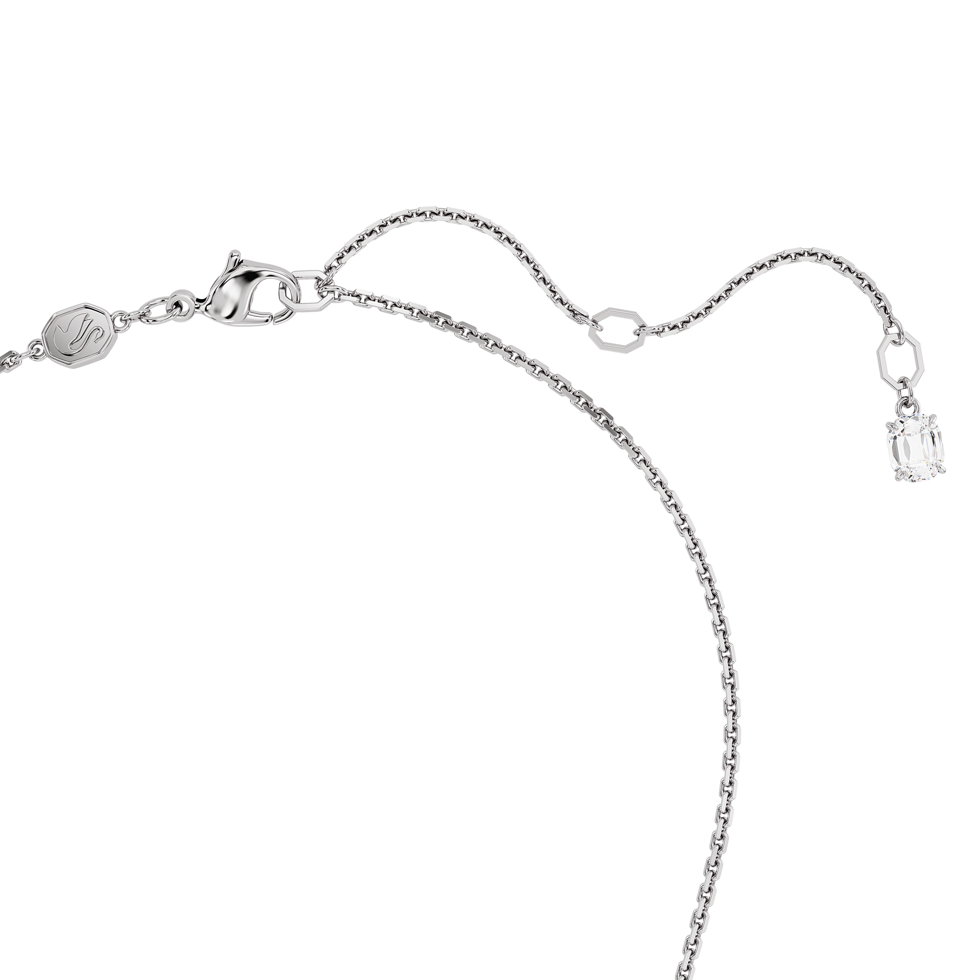 Mesmera pendant, Mixed cuts, Green, Rhodium plated 5668278