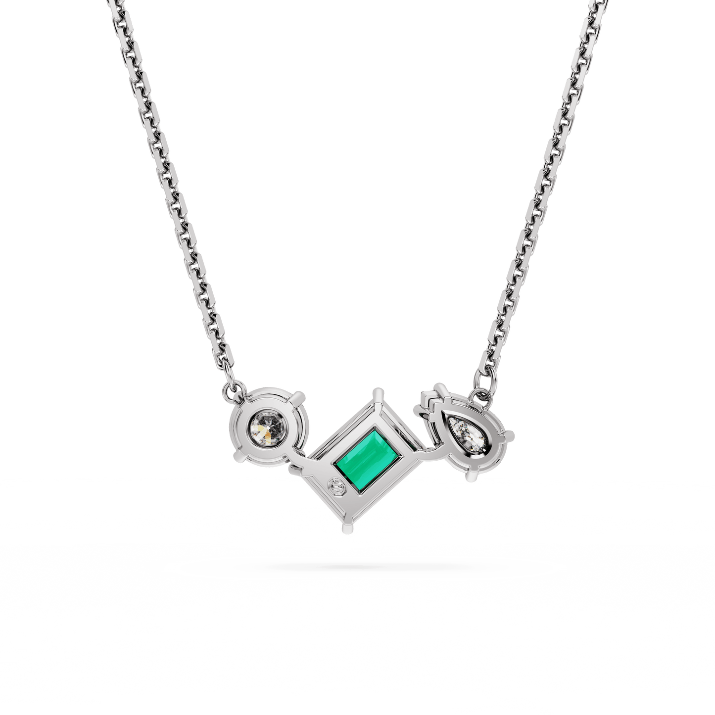 Mesmera pendant, Mixed cuts, Green, Rhodium plated 5668278