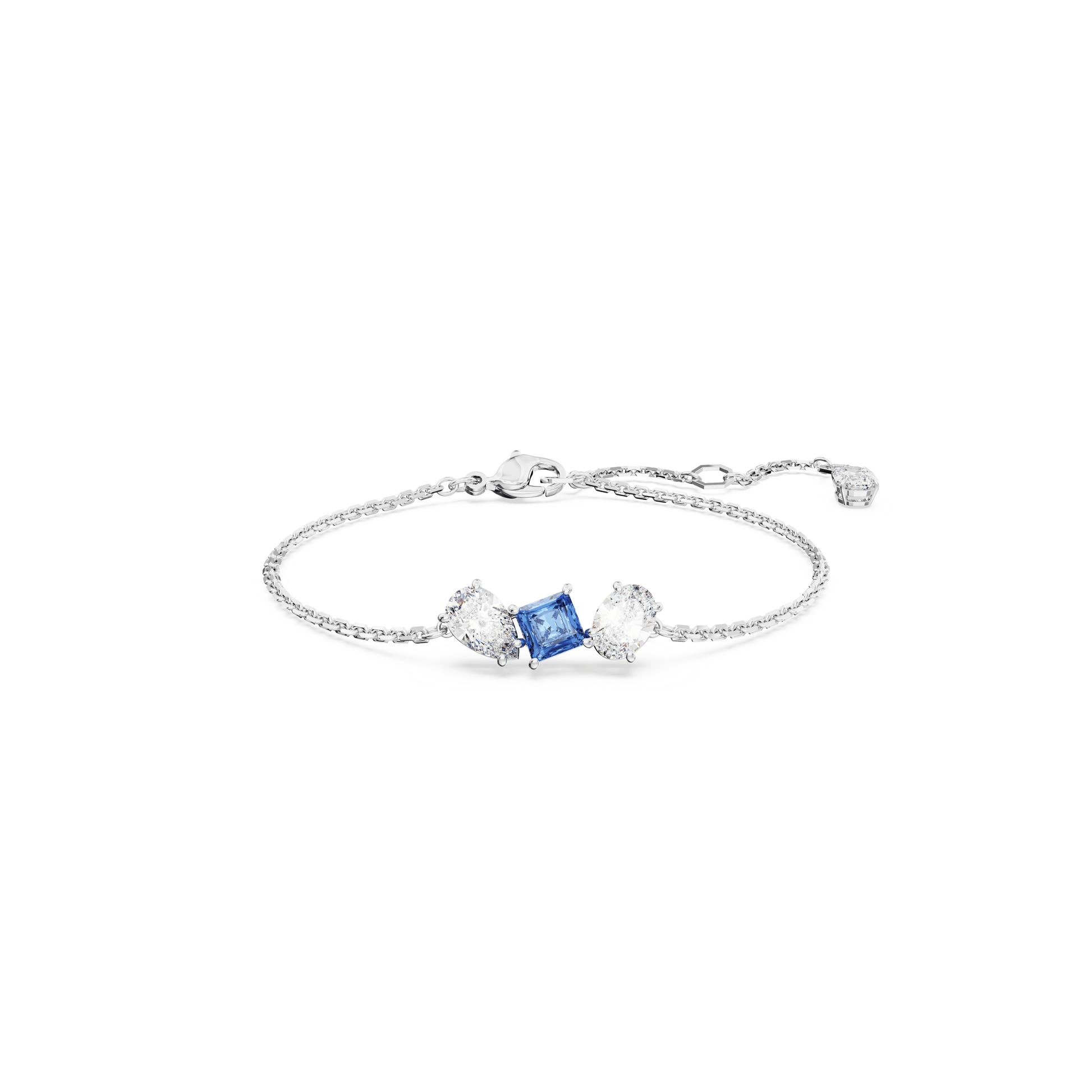 Mesmera bracelet, Mixed cuts, Blue, Rhodium plated 5668359