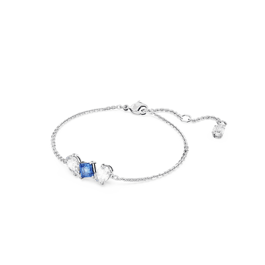 Mesmera bracelet, Mixed cuts, Blue, Rhodium plated 5668359