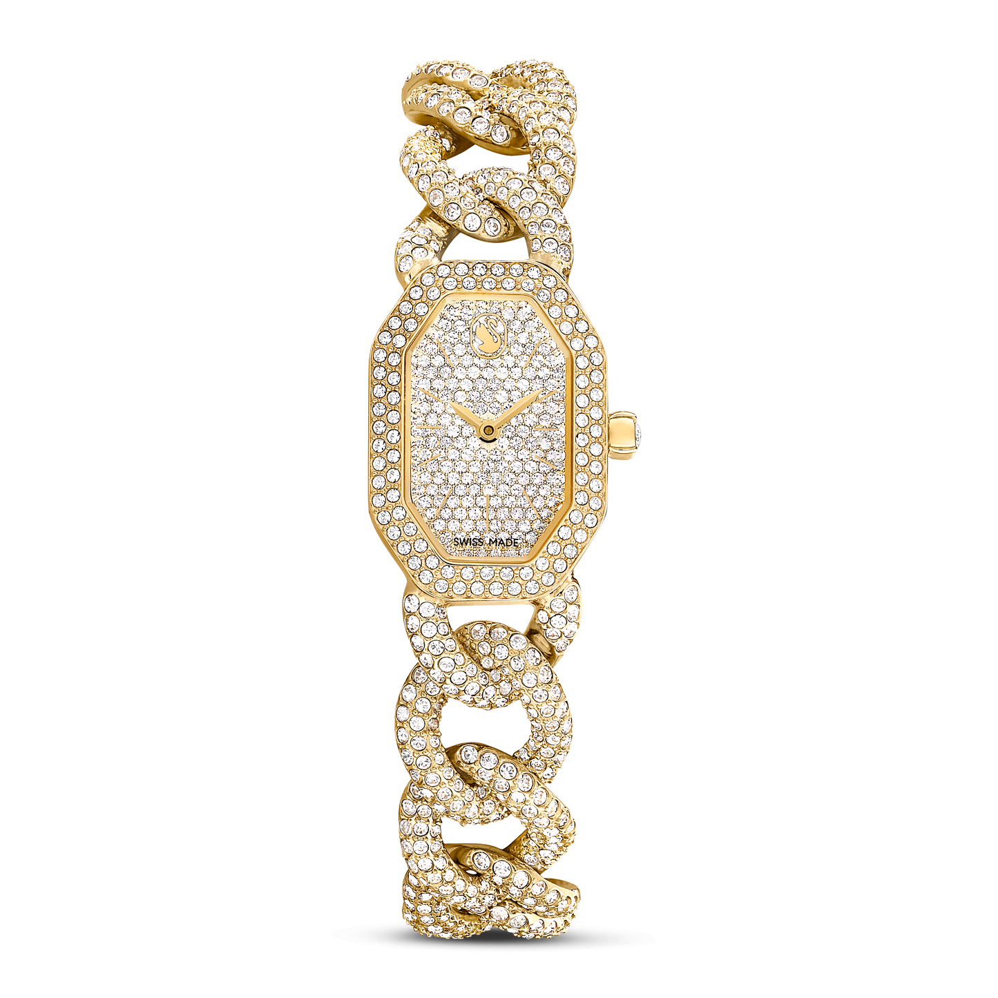 Dextera chain watch, Swiss Made, Crystal bracelet, Gold tone, Gold-tone finish 5668854