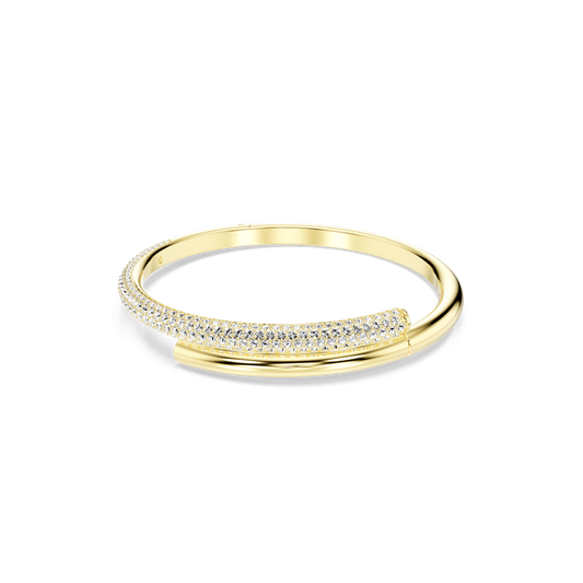 Dextera bangle, Magnetic closure, White, Gold-tone plated 5669498