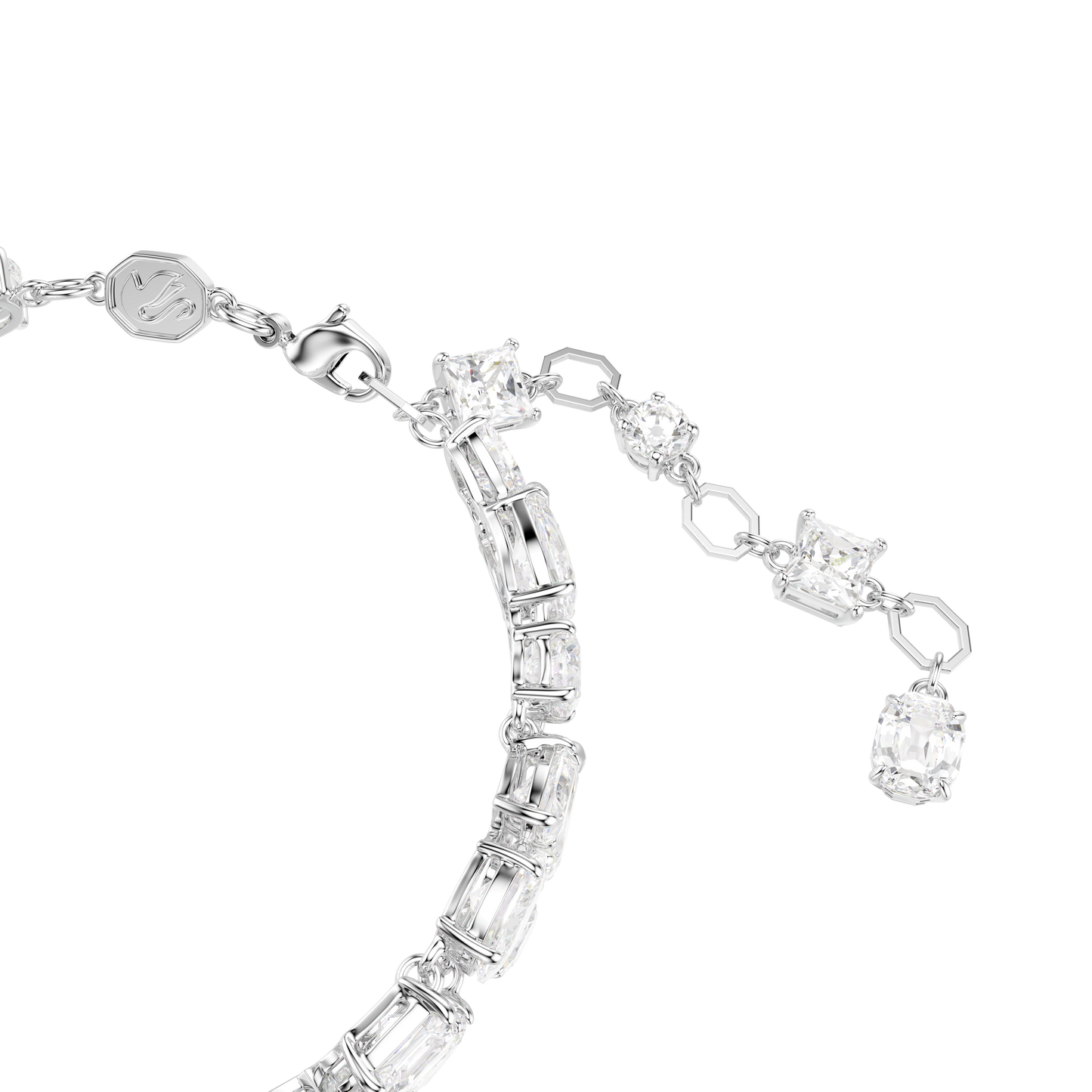 Mesmera bracelet, Mixed cuts, White, Rhodium plated 5669927