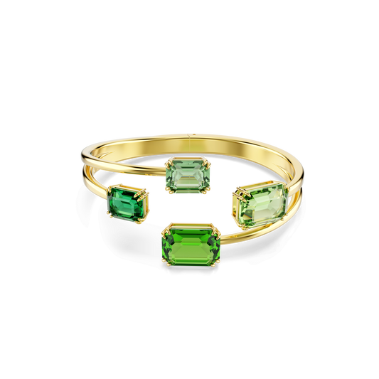 Millenia bangle, Octagon cut, Green, Gold-tone plated 5671246