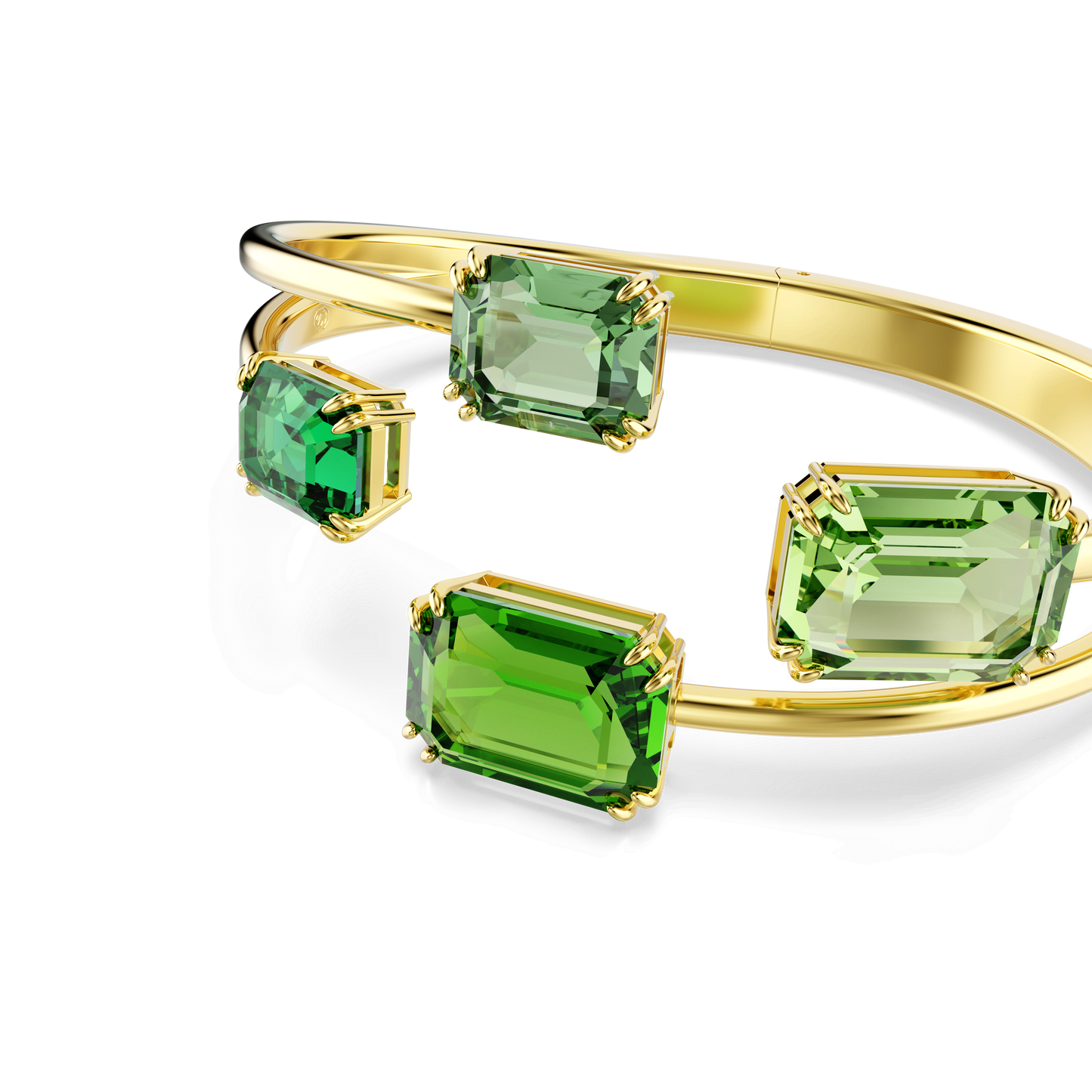 Millenia bangle, Octagon cut, Green, Gold-tone plated 5671246