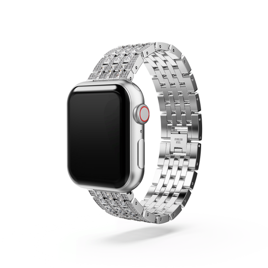 Princess strap, For Apple Watch® 40mm & 41mm, Silver tone, Stainless steel 5672167