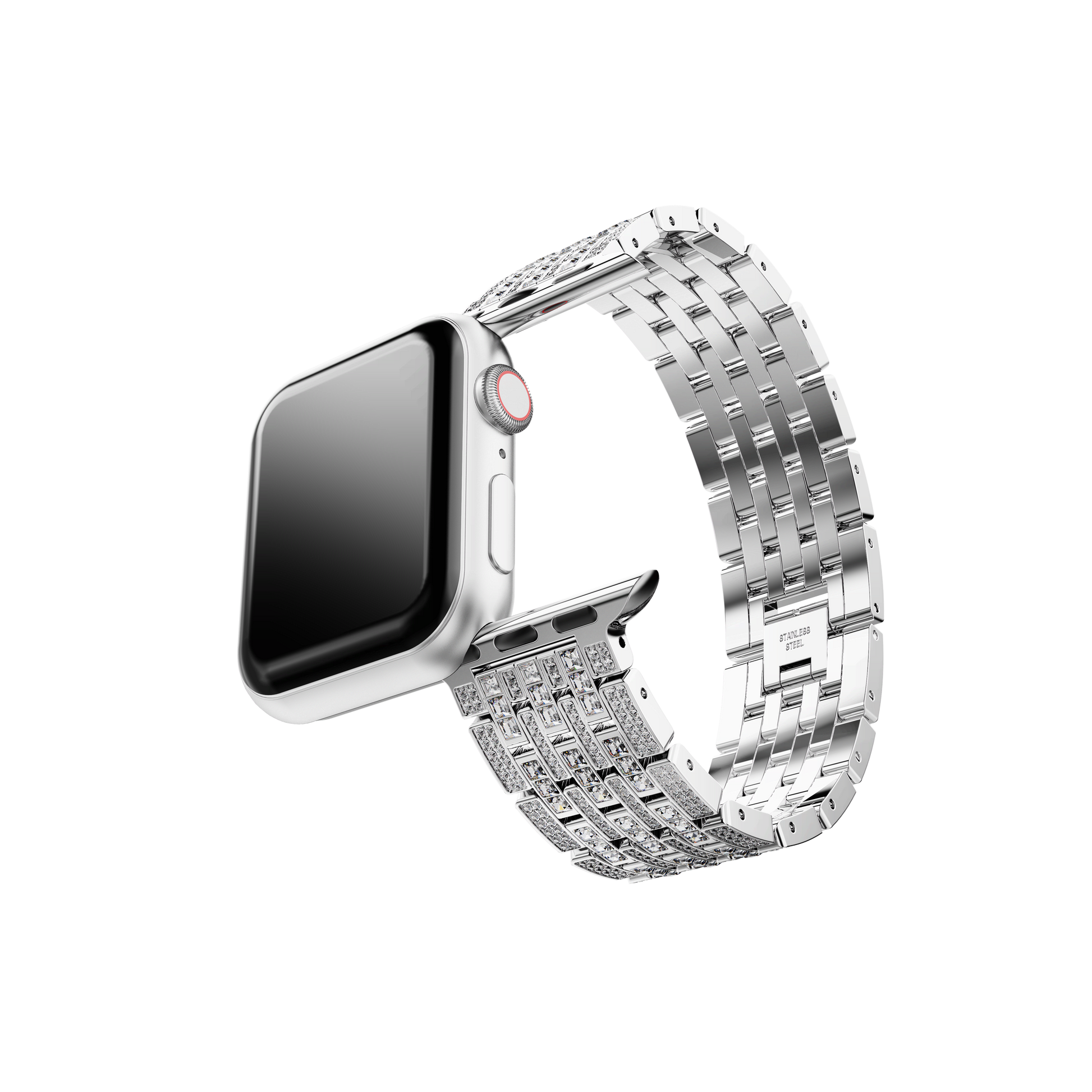 Princess strap, For Apple Watch® 40mm & 41mm, Silver tone, Stainless steel 5672167