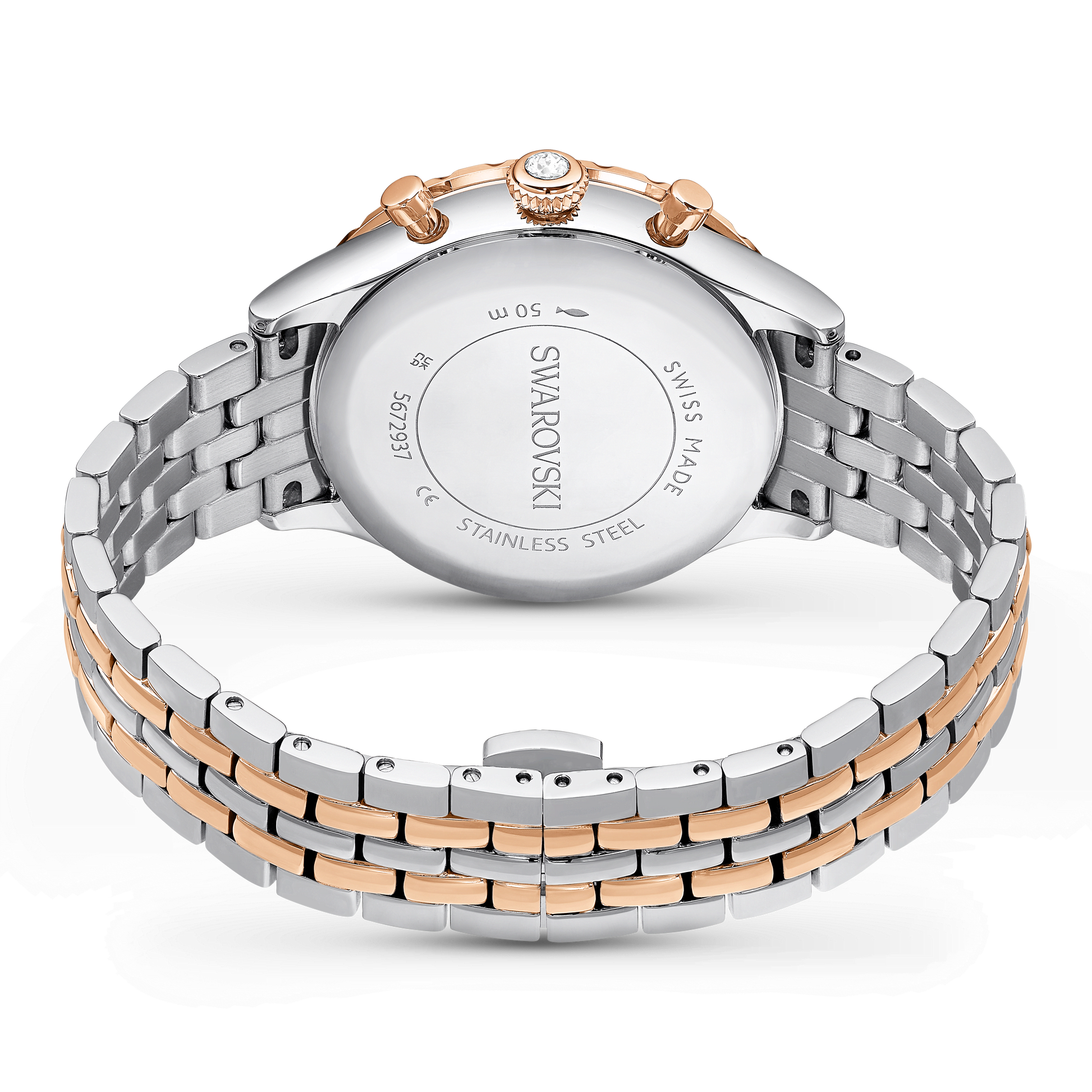 Octea chrono watch, Swiss Made, Metal bracelet, Rose gold tone, Mixed metal finish 5672937