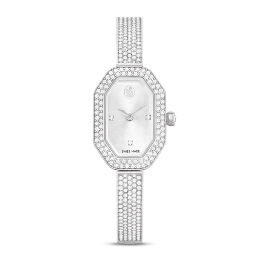 Dextera bangle watch, Swiss Made, Metal bracelet, Silver tone, Stainless steel 5672977