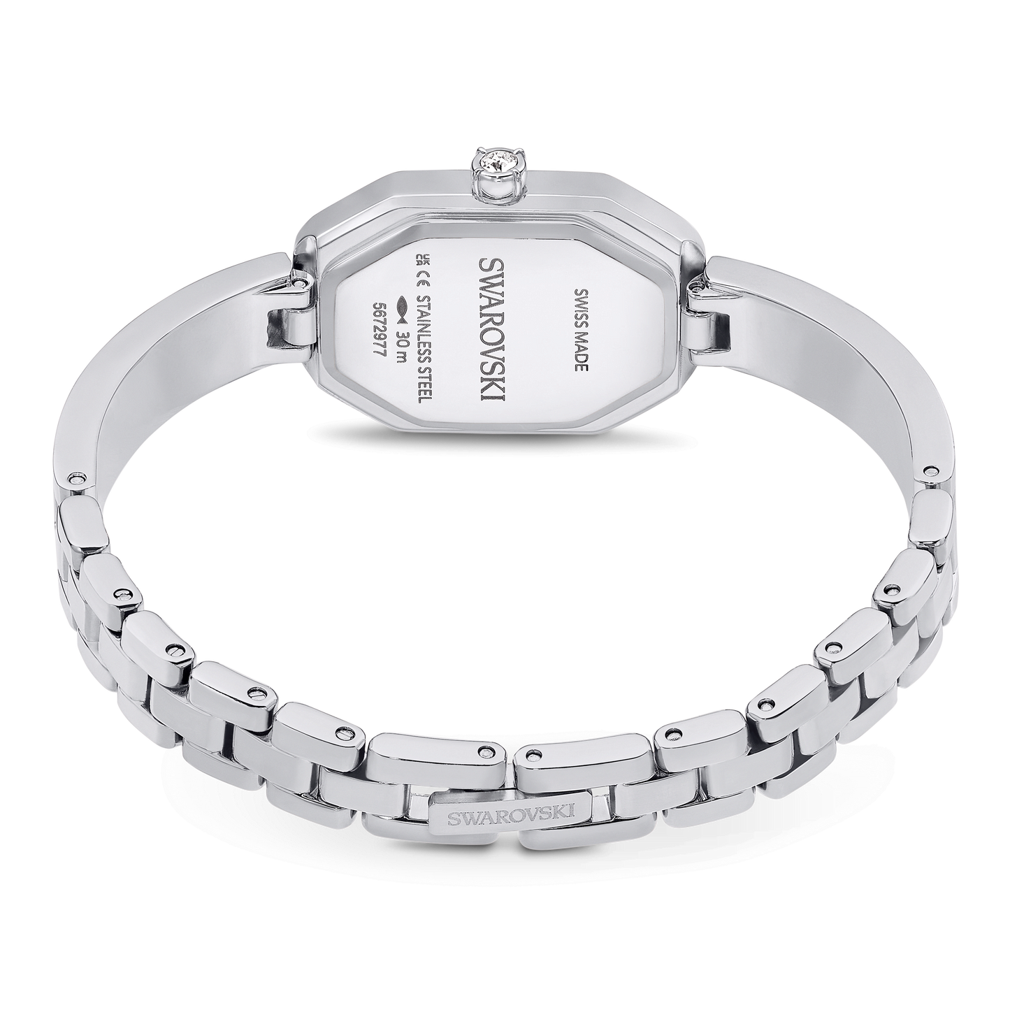 Dextera bangle watch, Swiss Made, Metal bracelet, Silver tone, Stainless steel 5672977