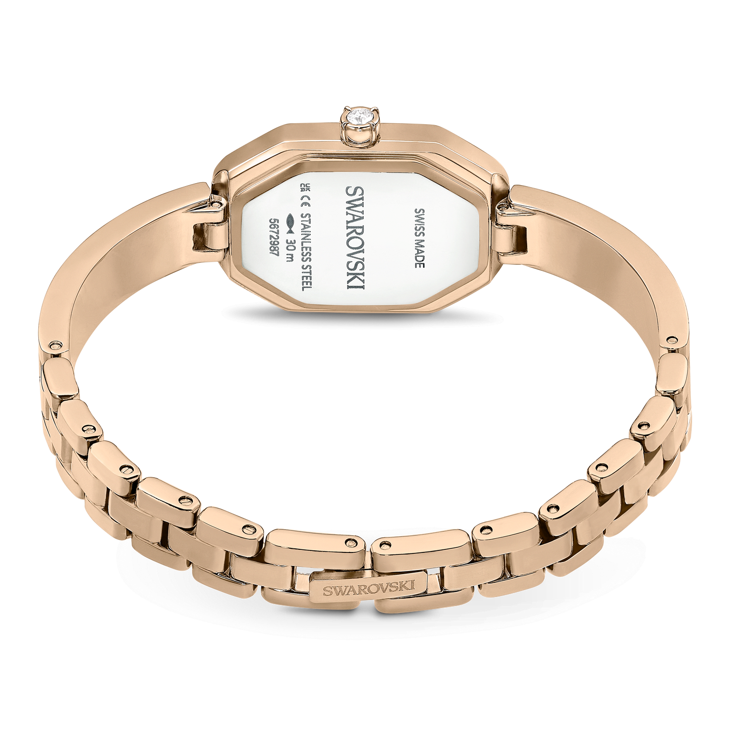 Dextera bangle watch, Swiss Made, Metal bracelet, Gold tone, Champagne gold-tone finish 5672987