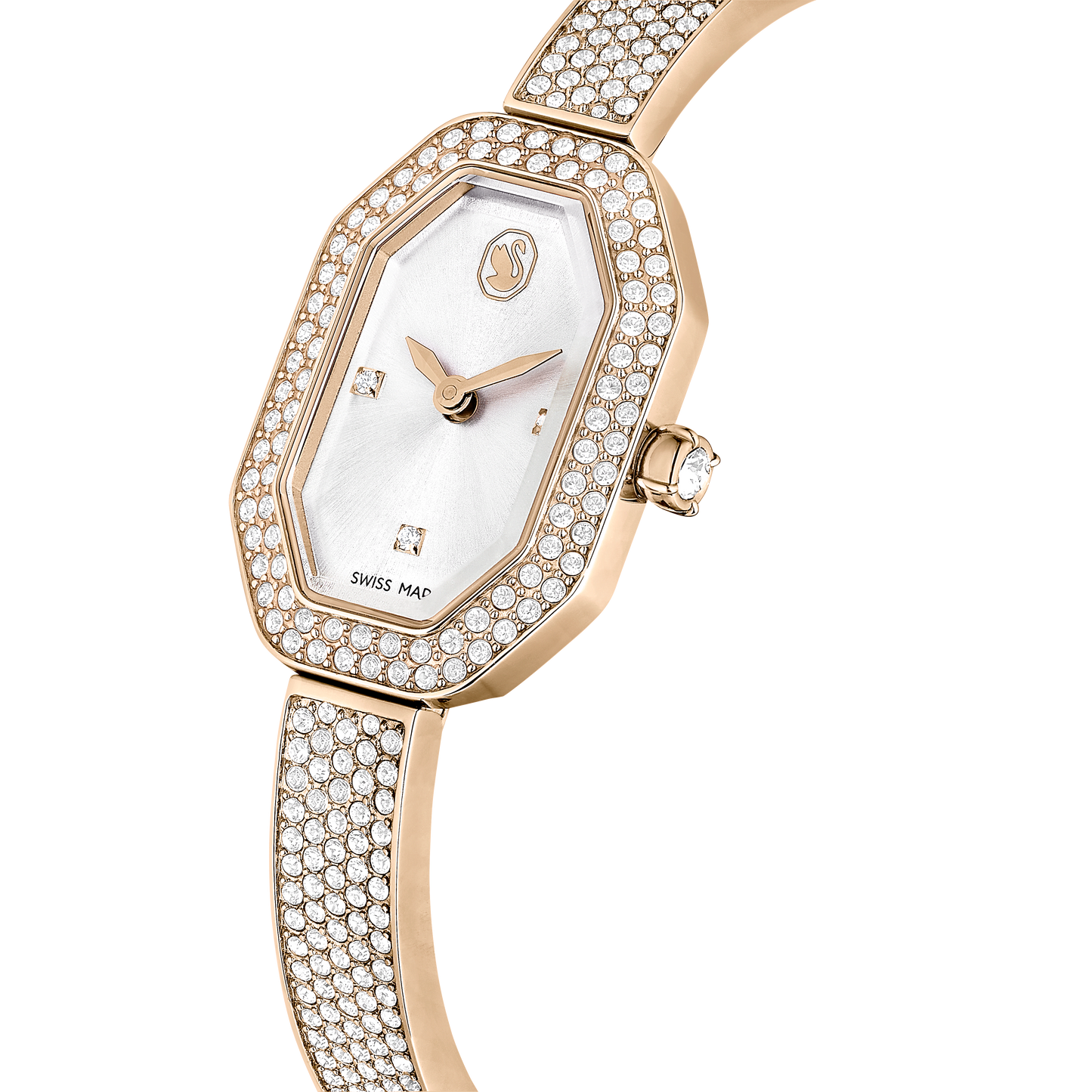 Dextera bangle watch, Swiss Made, Metal bracelet, Gold tone, Champagne gold-tone finish 5672987
