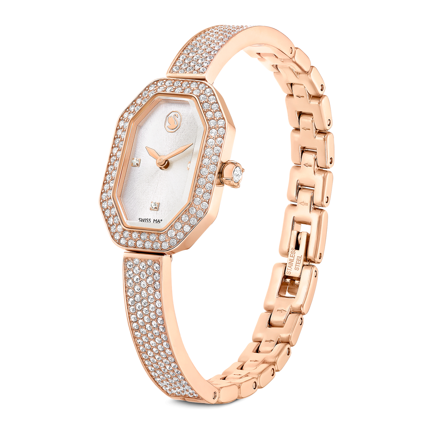 Dextera bangle watch, Swiss Made, Metal bracelet, Rose gold tone, Rose gold-tone finish 5672992