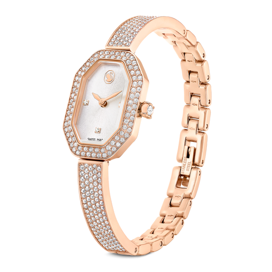 Dextera bangle watch, Swiss Made, Metal bracelet, Rose gold tone, Rose gold-tone finish 5672992
