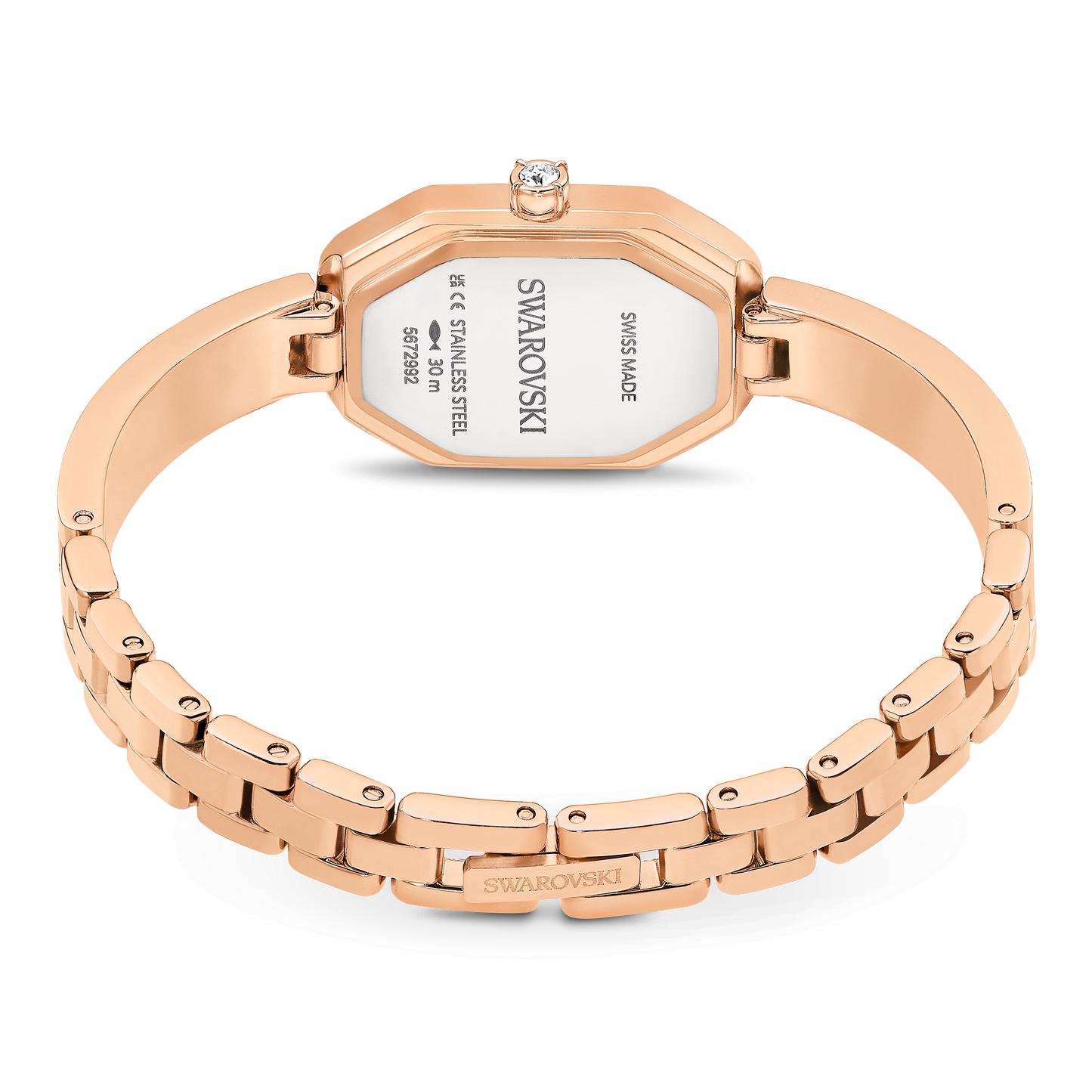 Dextera bangle watch, Swiss Made, Metal bracelet, Rose gold tone, Rose gold-tone finish 5672992