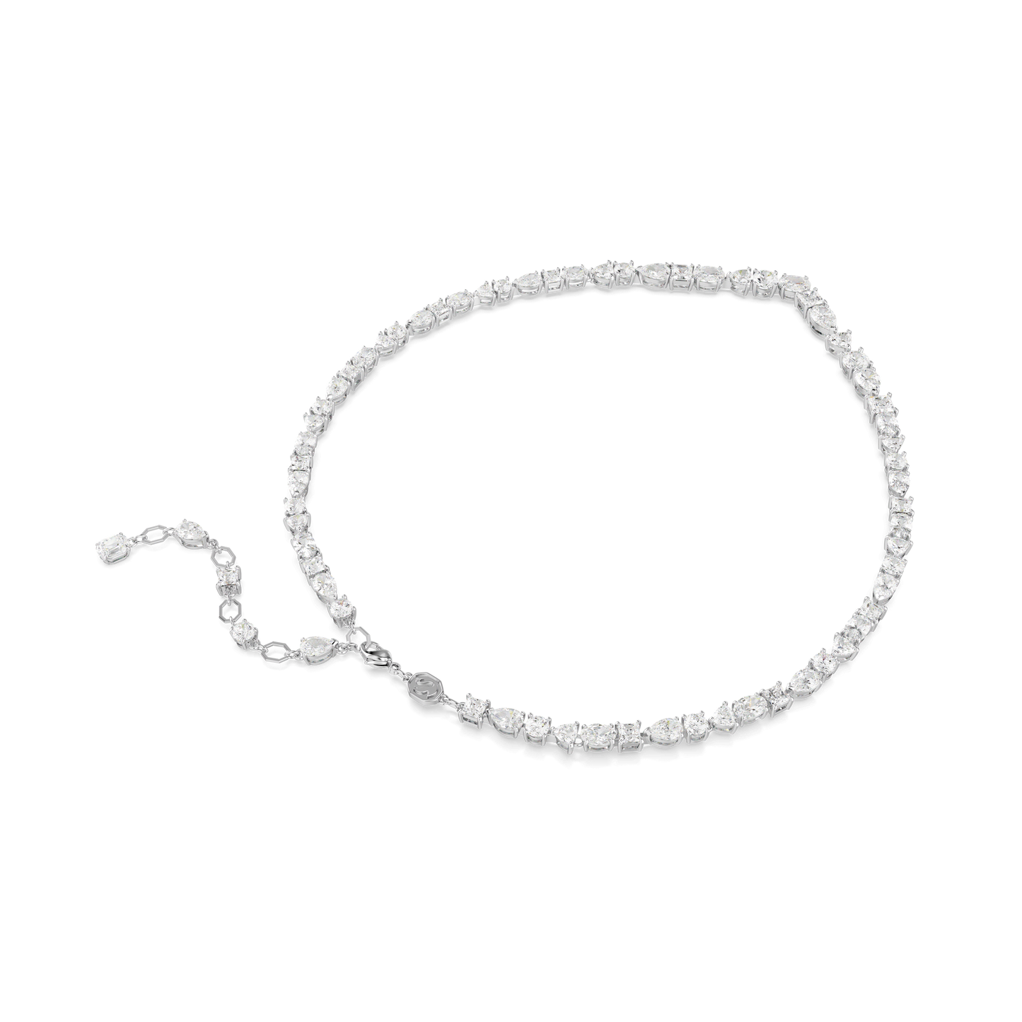 Mesmera set, Mixed cuts, White, Rhodium plated 5674306