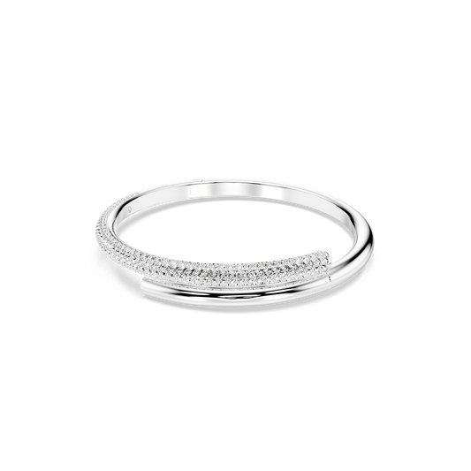 Dextera bangle, Magnetic closure, White, Rhodium plated 5674982