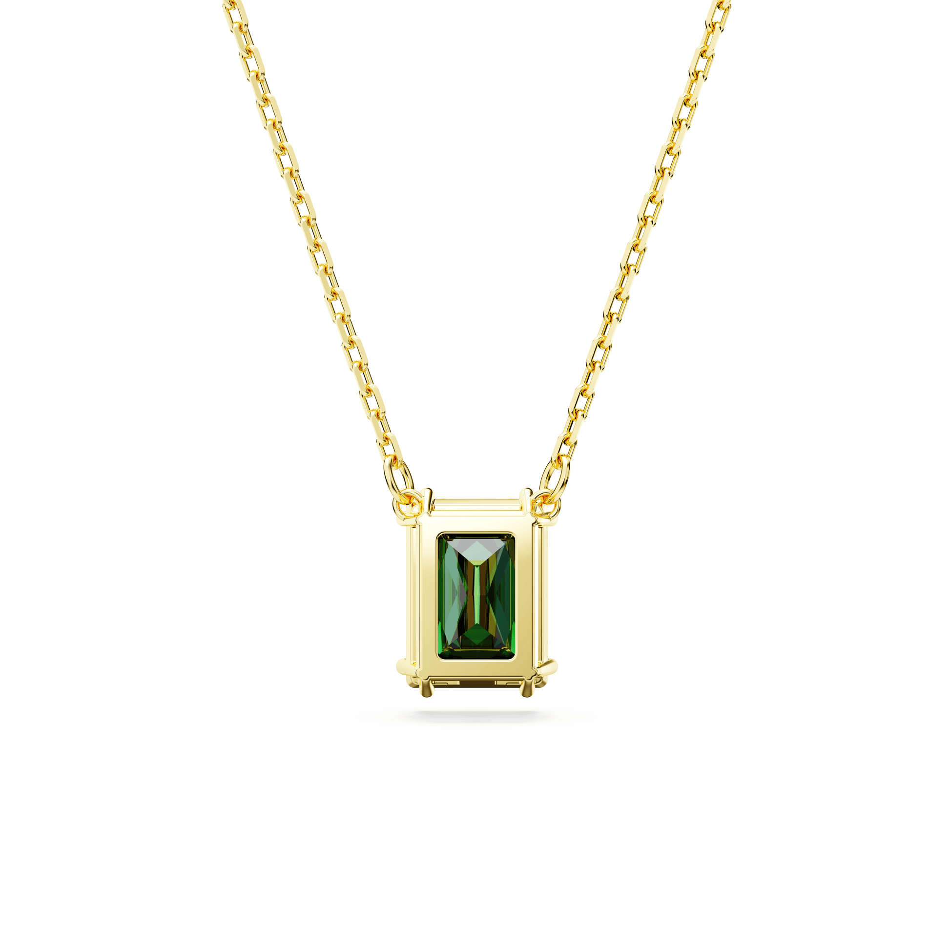 Stilla pendant, Rectangular cut, Green, Gold-tone plated 5677141