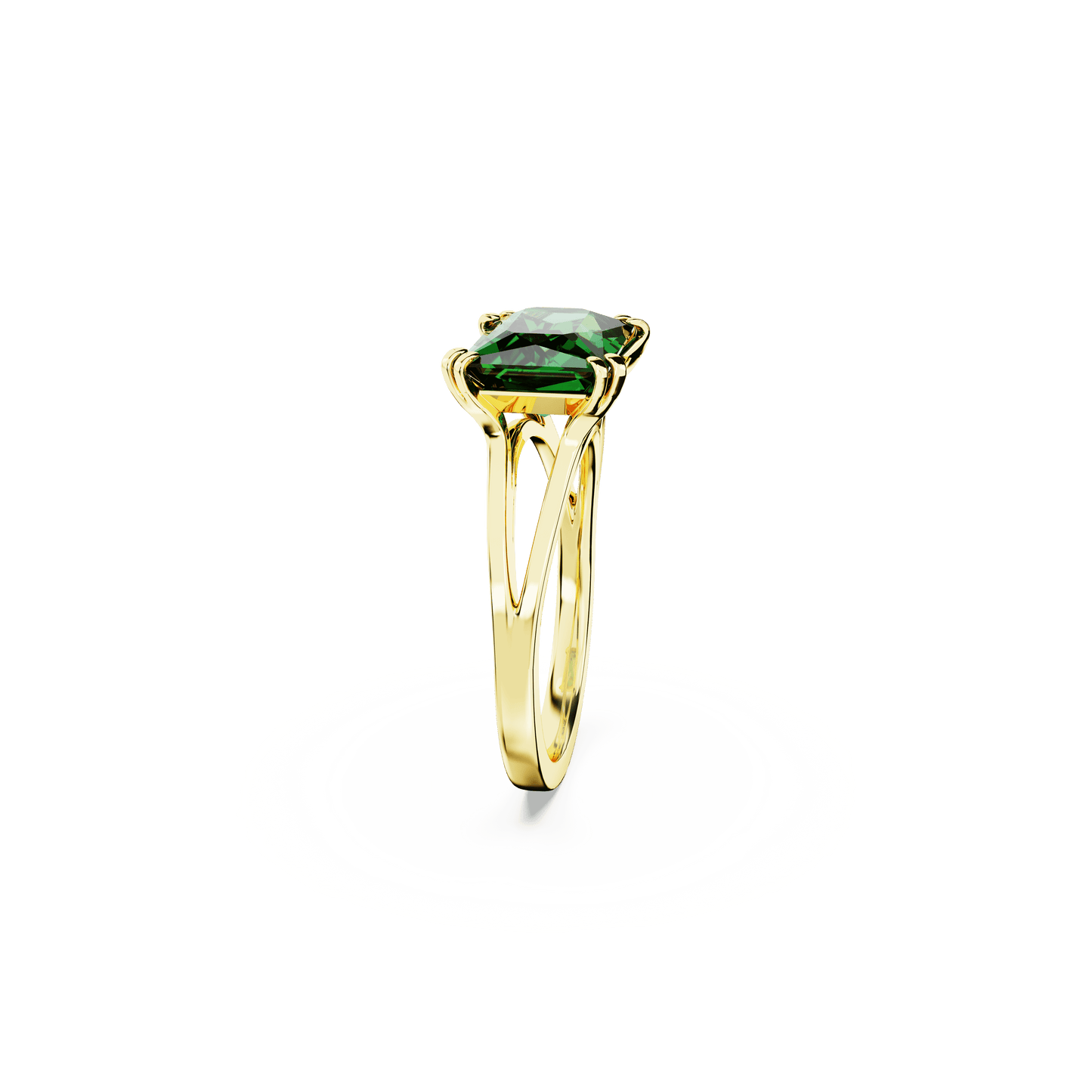 Stilla cocktail ring, Rectangular cut, Green, Gold-tone plated 5677145