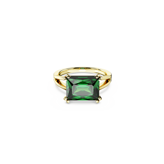 Stilla cocktail ring, Rectangular cut, Green, Gold-tone plated 5677147
