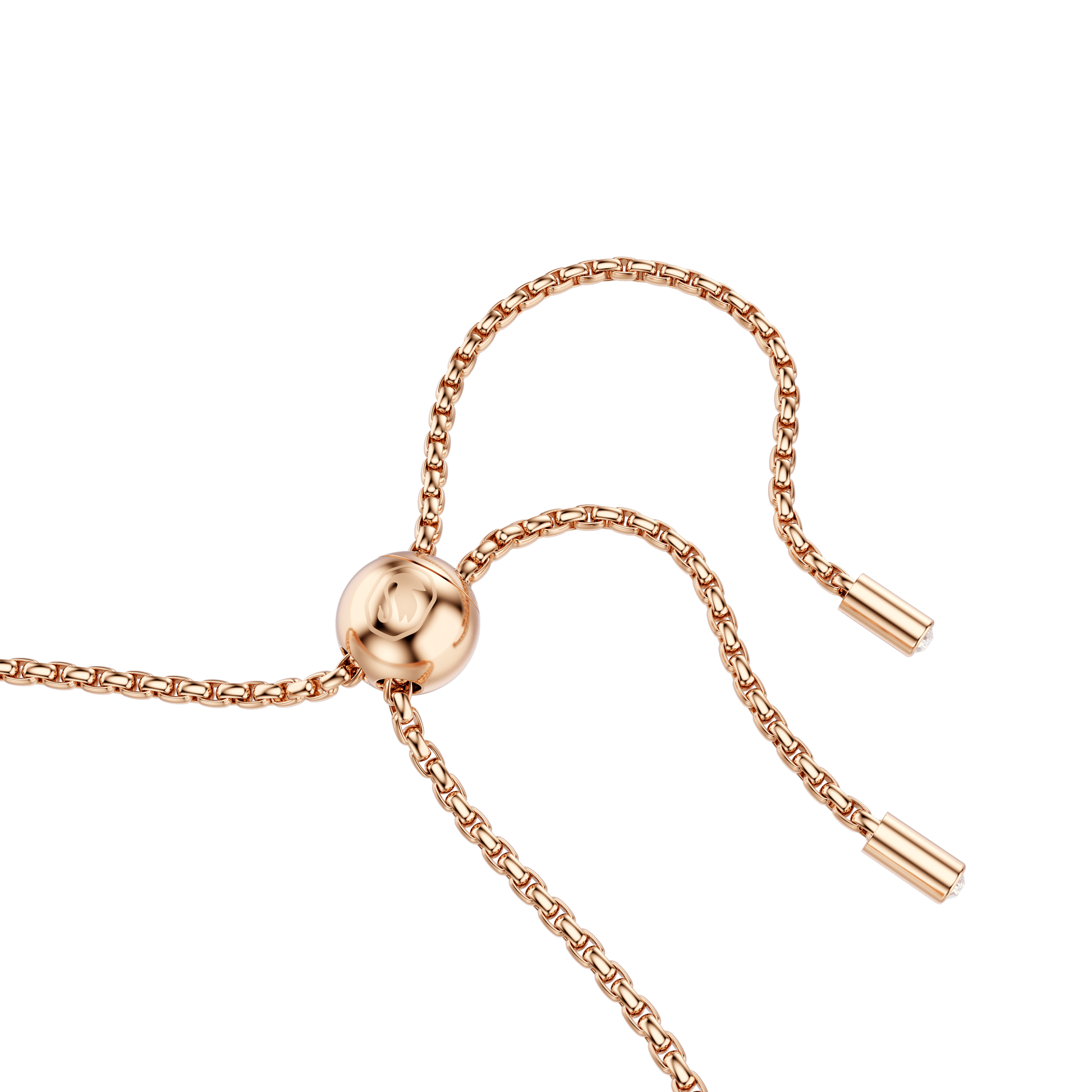 Matrix Tennis bracelet, Round cut, White, Rose gold-tone plated 5677823