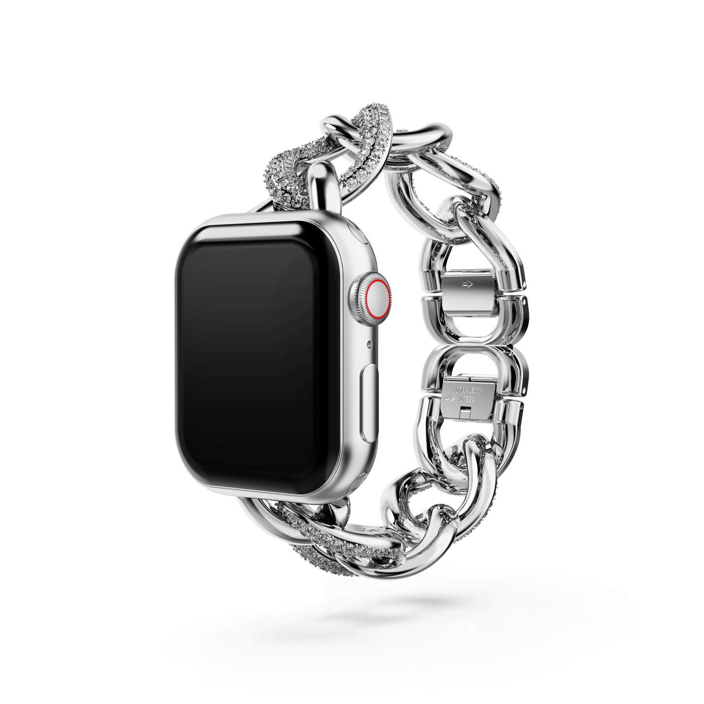 Chain strap, For Apple Watch® 40mm & 41mm, Silver tone, Stainless steel 5678671