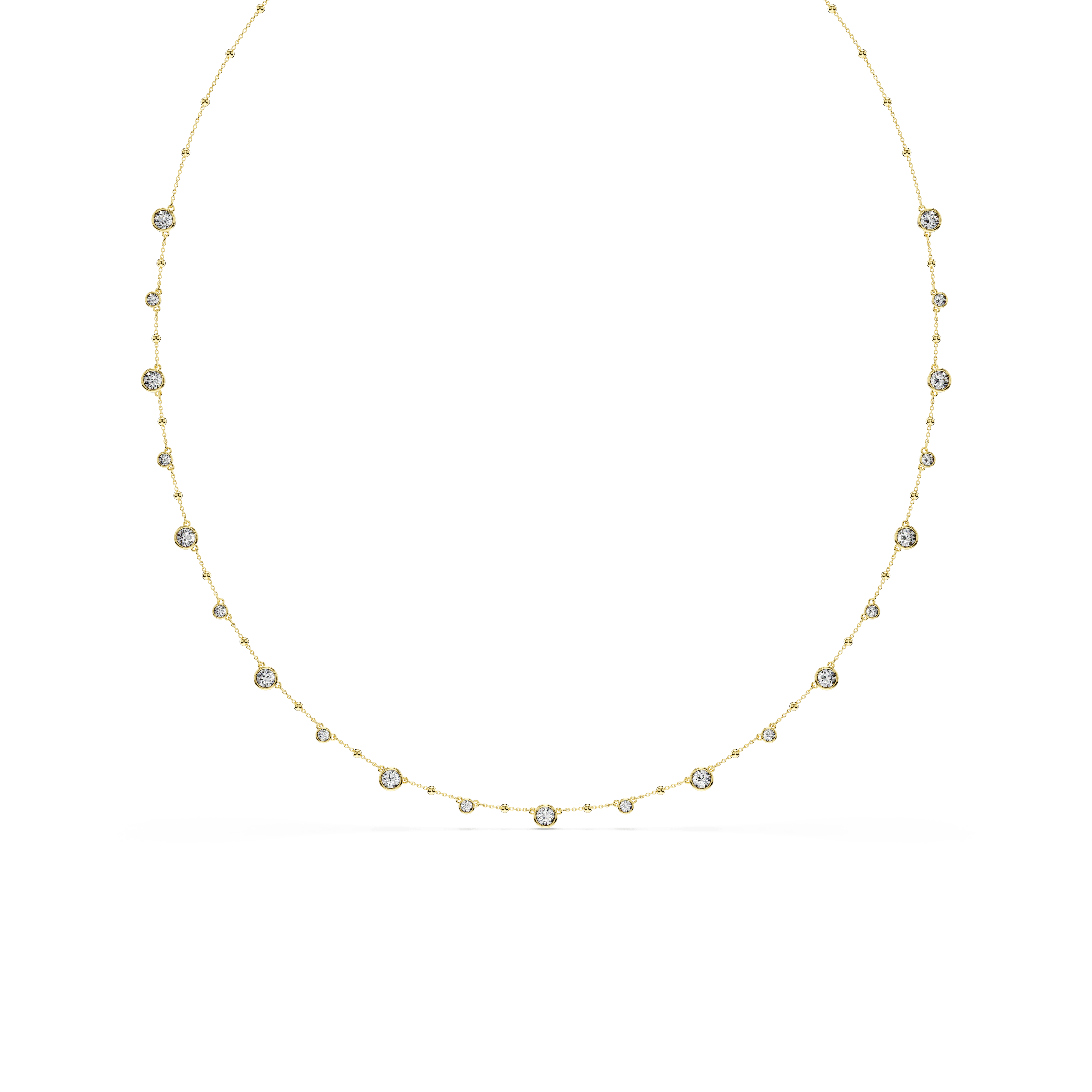 Swarovski Imber strandage, Round cut, White, Gold-tone plated 5680091 ...