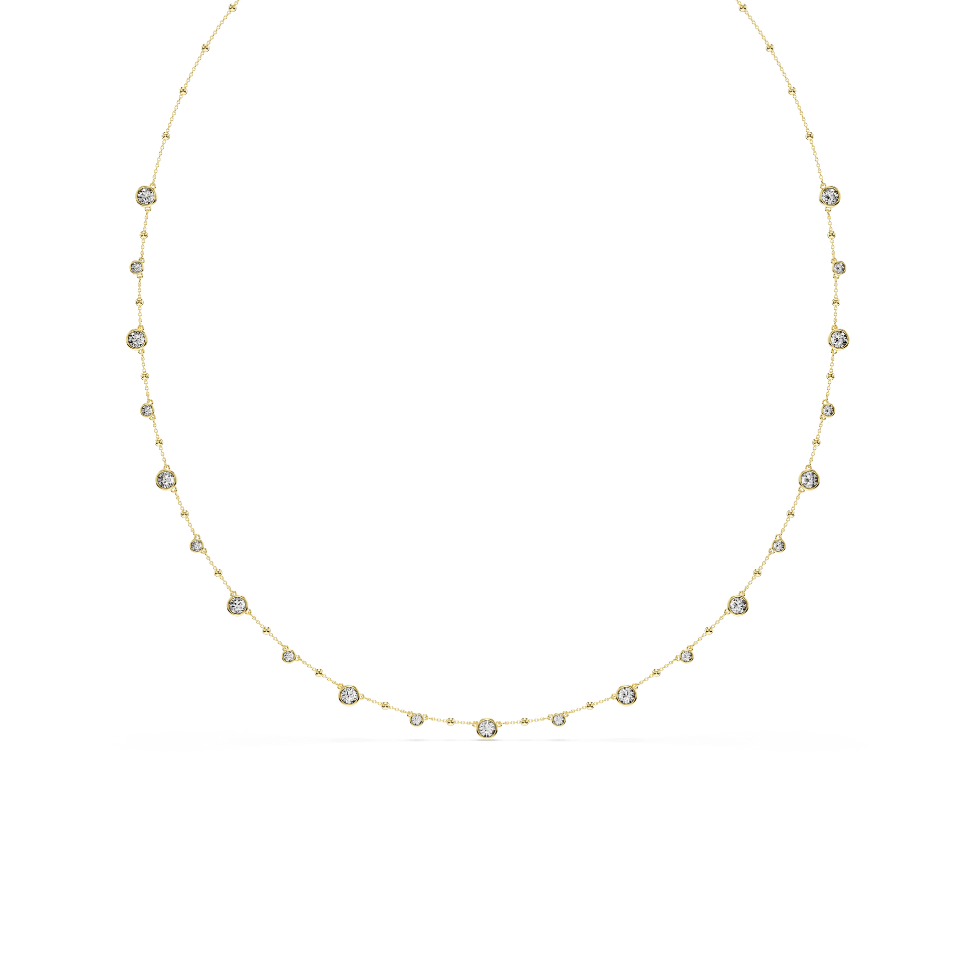 Imber strandage, Round cut, White, Gold-tone plated 5680091