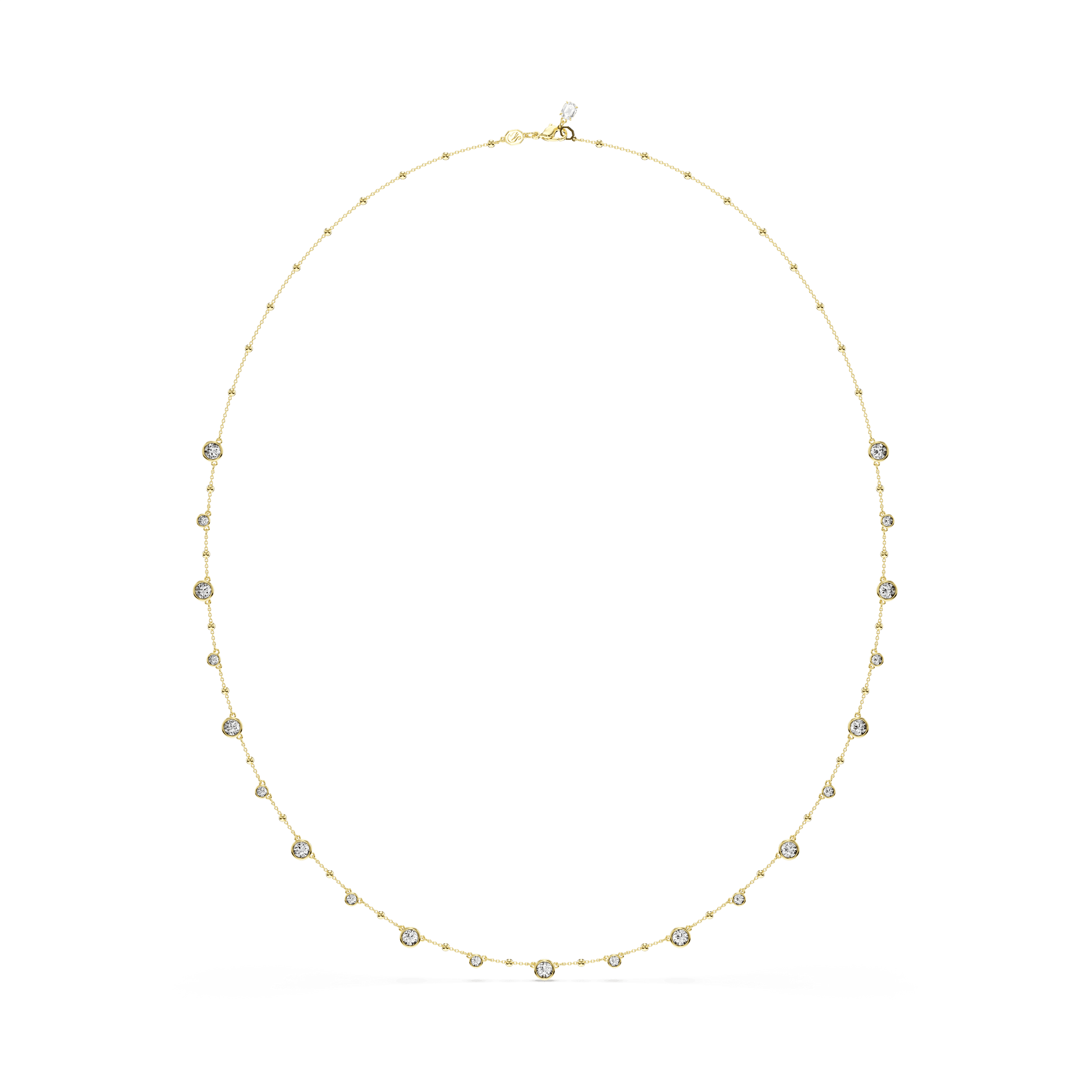 Imber strandage, Round cut, White, Gold-tone plated 5680091