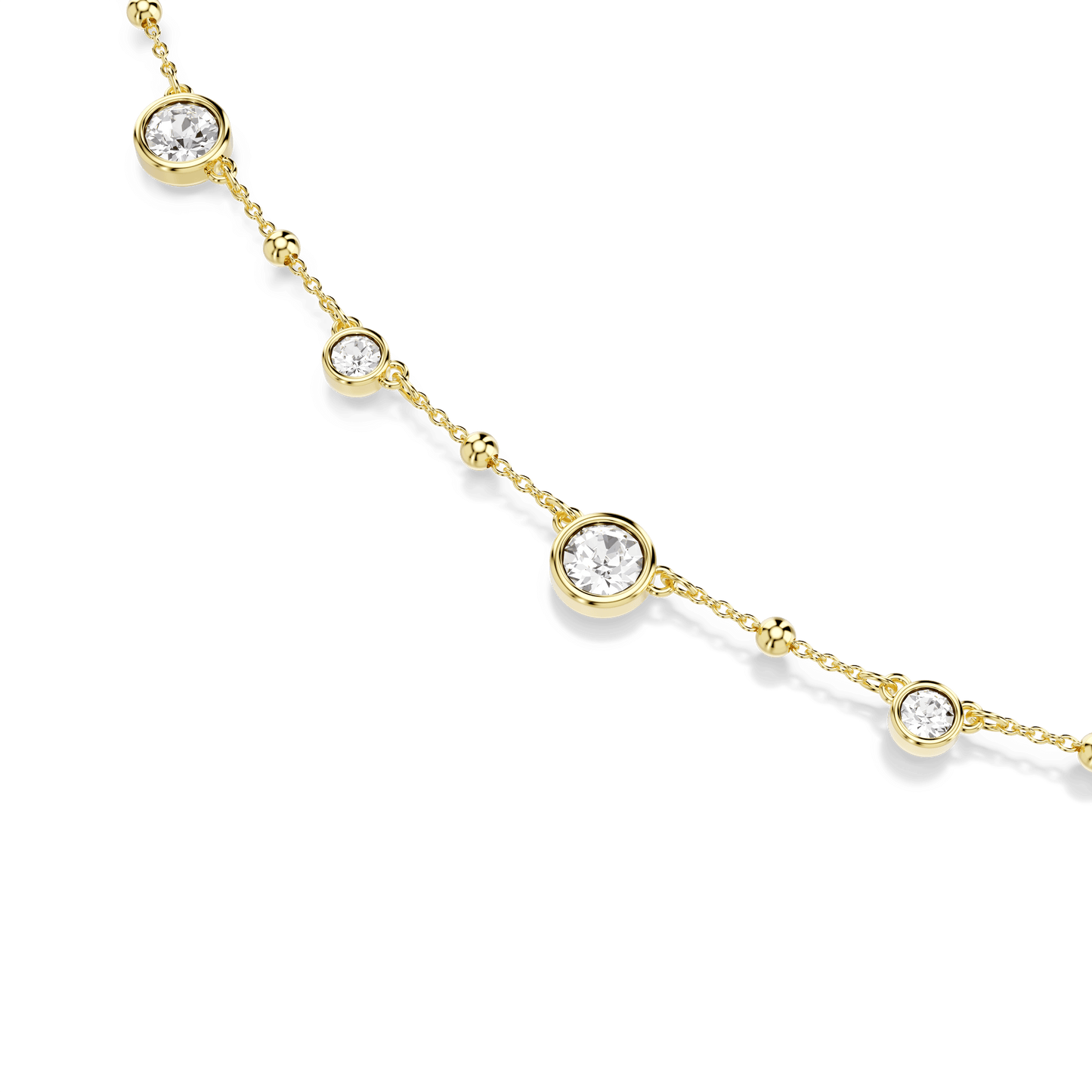 Imber strandage, Round cut, White, Gold-tone plated 5680091