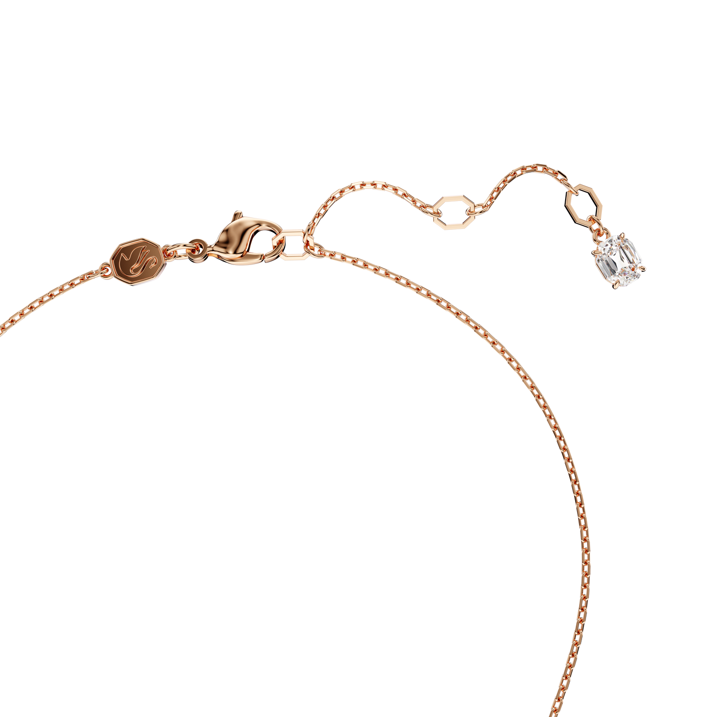 Idyllia pendant, Crystal pearl, Heart, White, Rose gold-tone plated 5680402