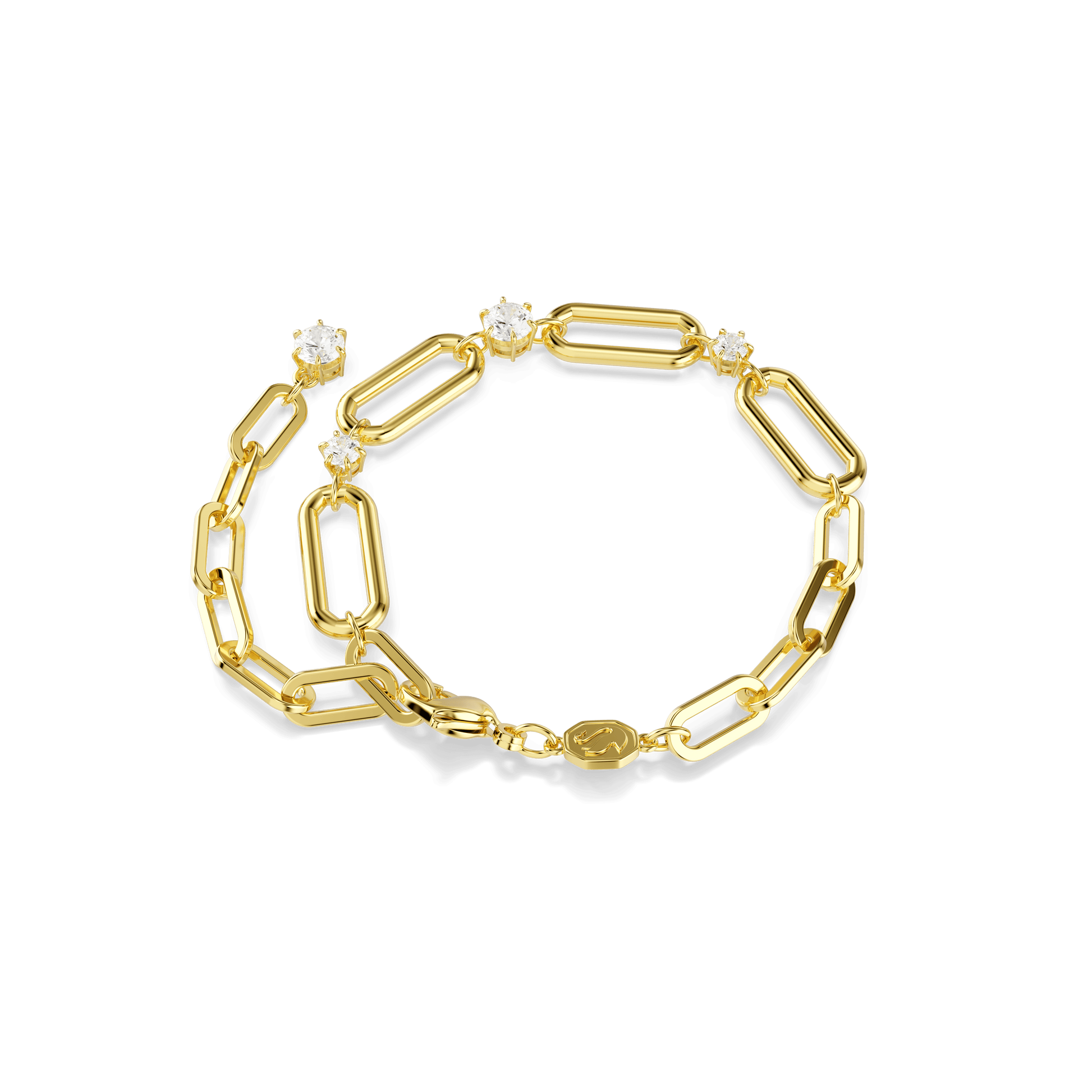 Constella bracelet, White, Gold-tone plated 5683359