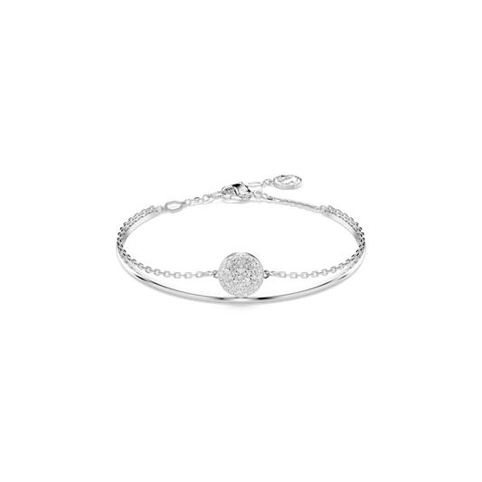 Sublima bangle, White, Rhodium plated 5683447