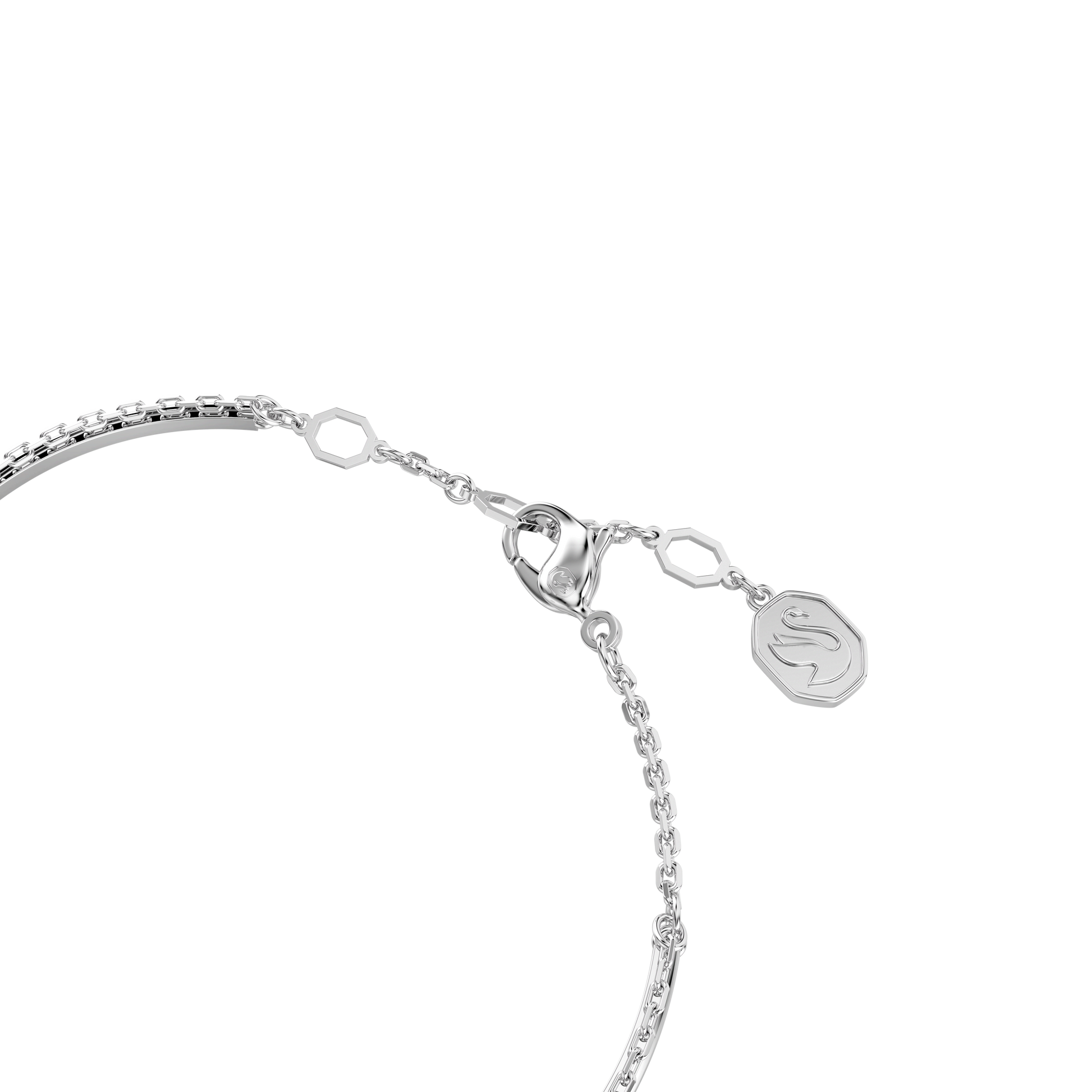Sublima bangle, White, Rhodium plated 5683447