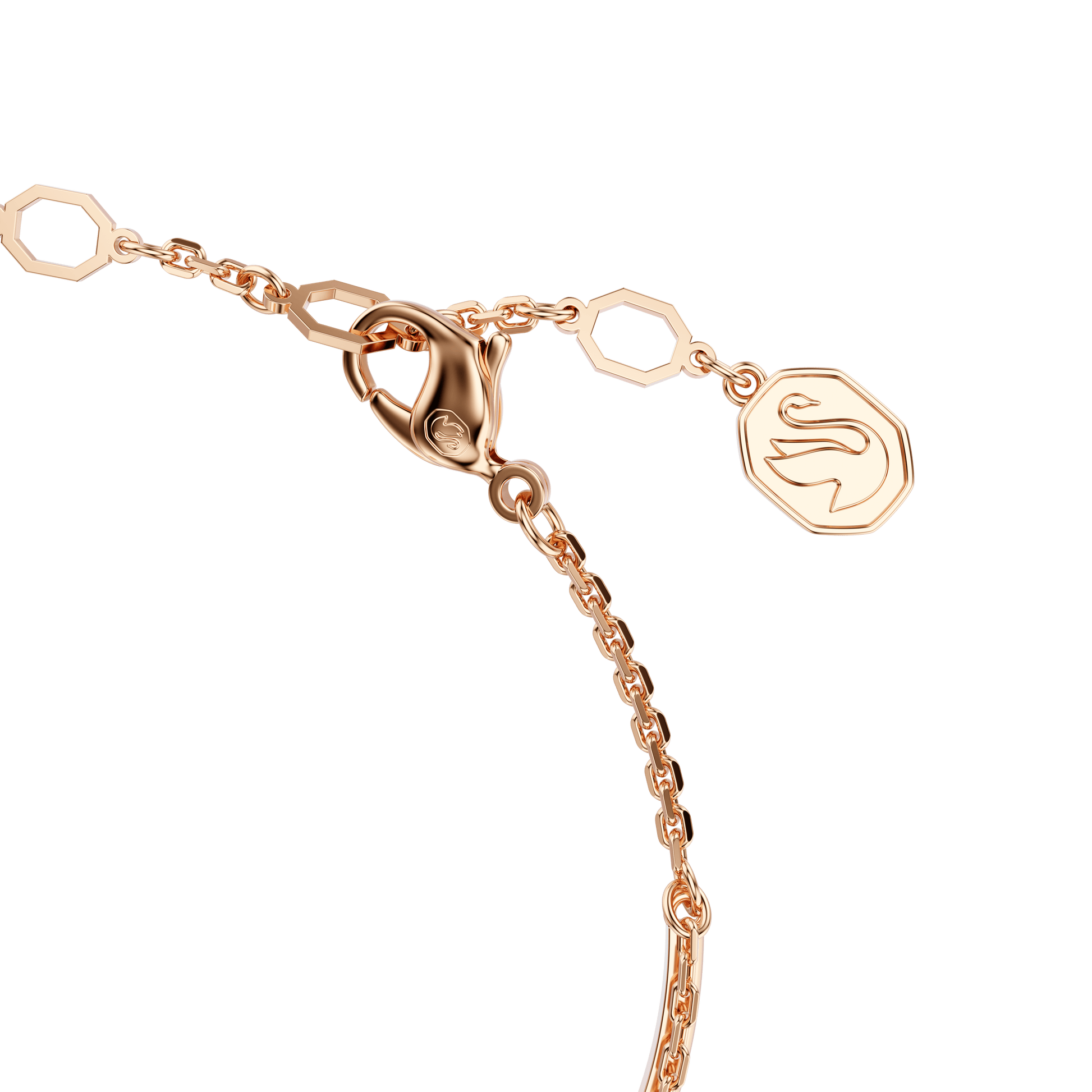 Sublima bangle, White, Rose gold-tone plated 5683452