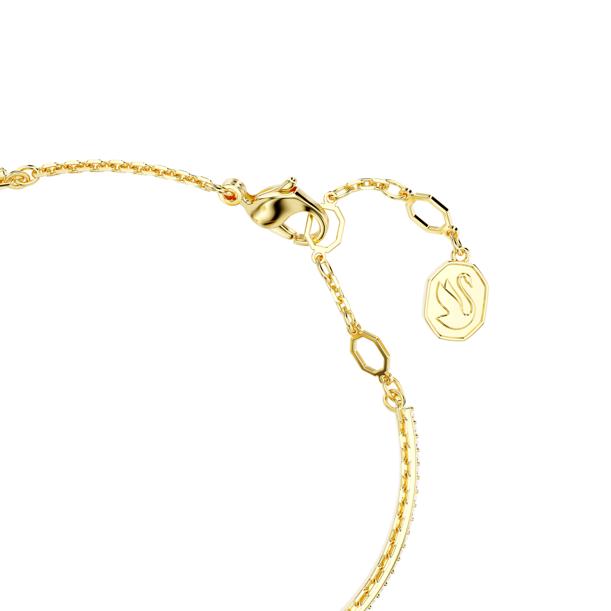 Chroma bangle, Heart, Red, Gold-tone plated 5683835