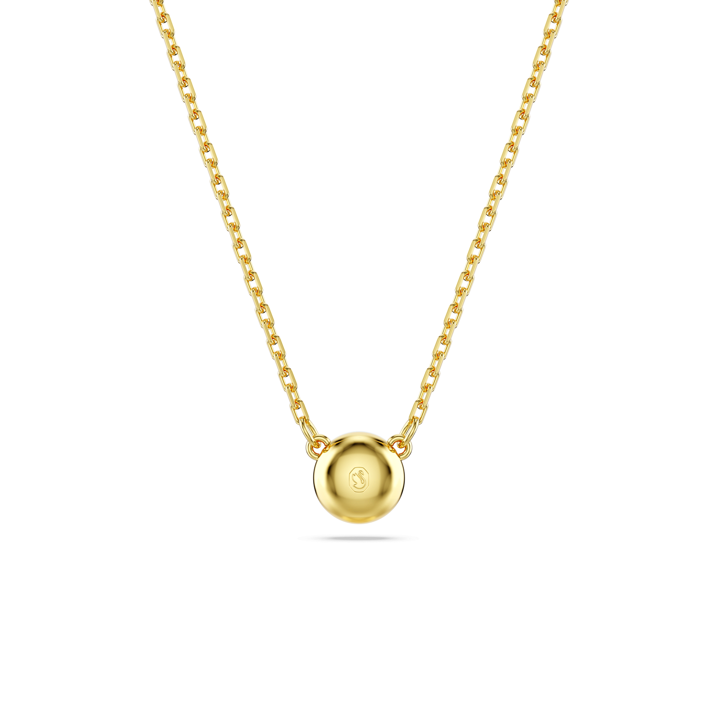 Imber pendant, Round cut, White, Gold-tone plated 5684511