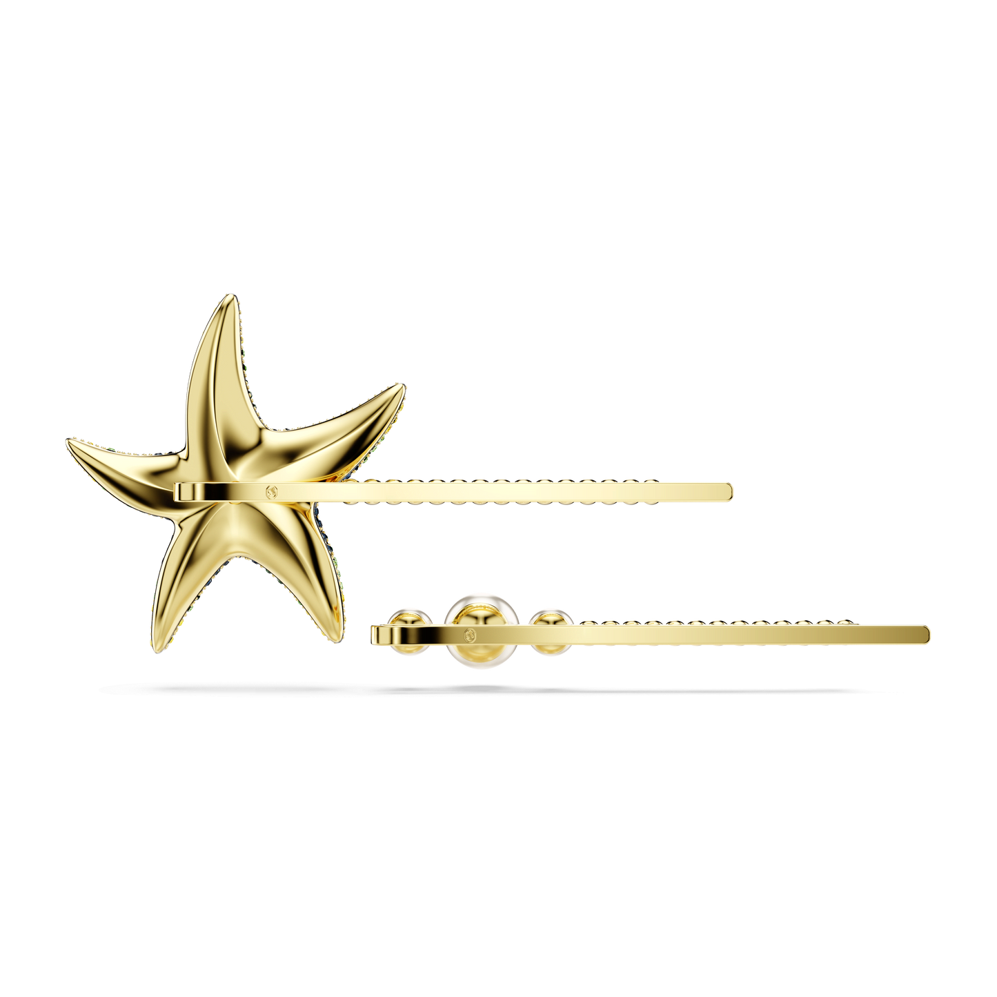 Idyllia hair pin, Set (2), Crystal pearls, Starfish, Multicolored, Gold-tone plated 5686438