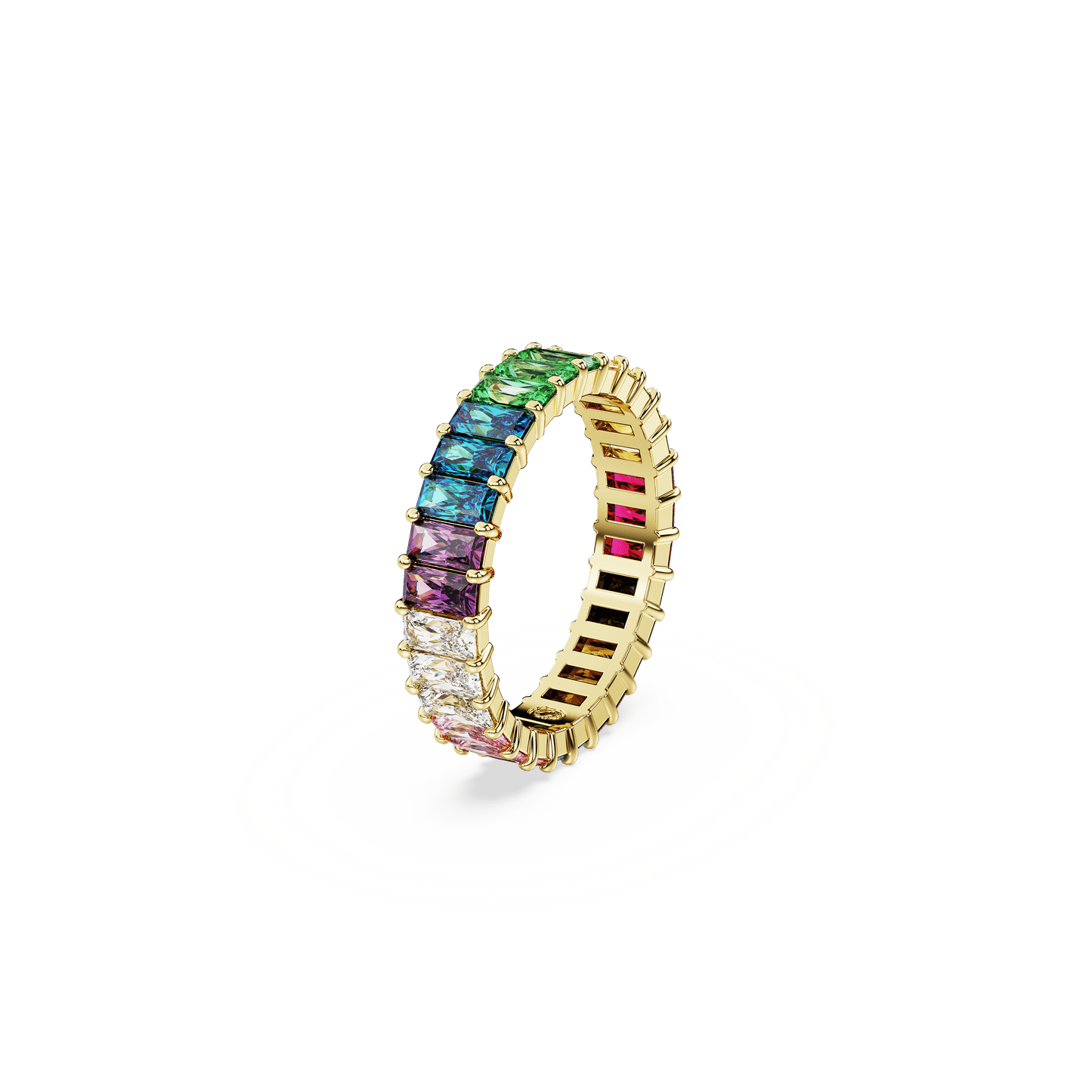 Matrix ring, Baguette cut, Multicolored, Gold-tone plated 5686633