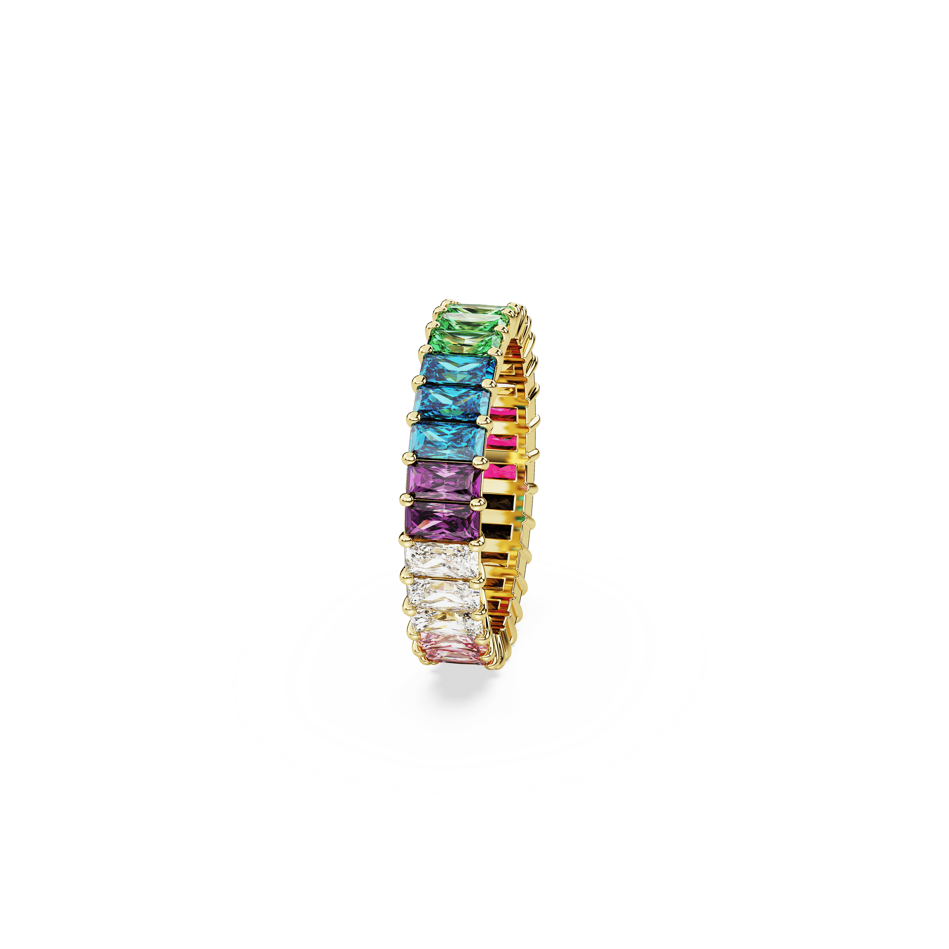 Matrix ring, Baguette cut, Multicolored, Gold-tone plated 5686634
