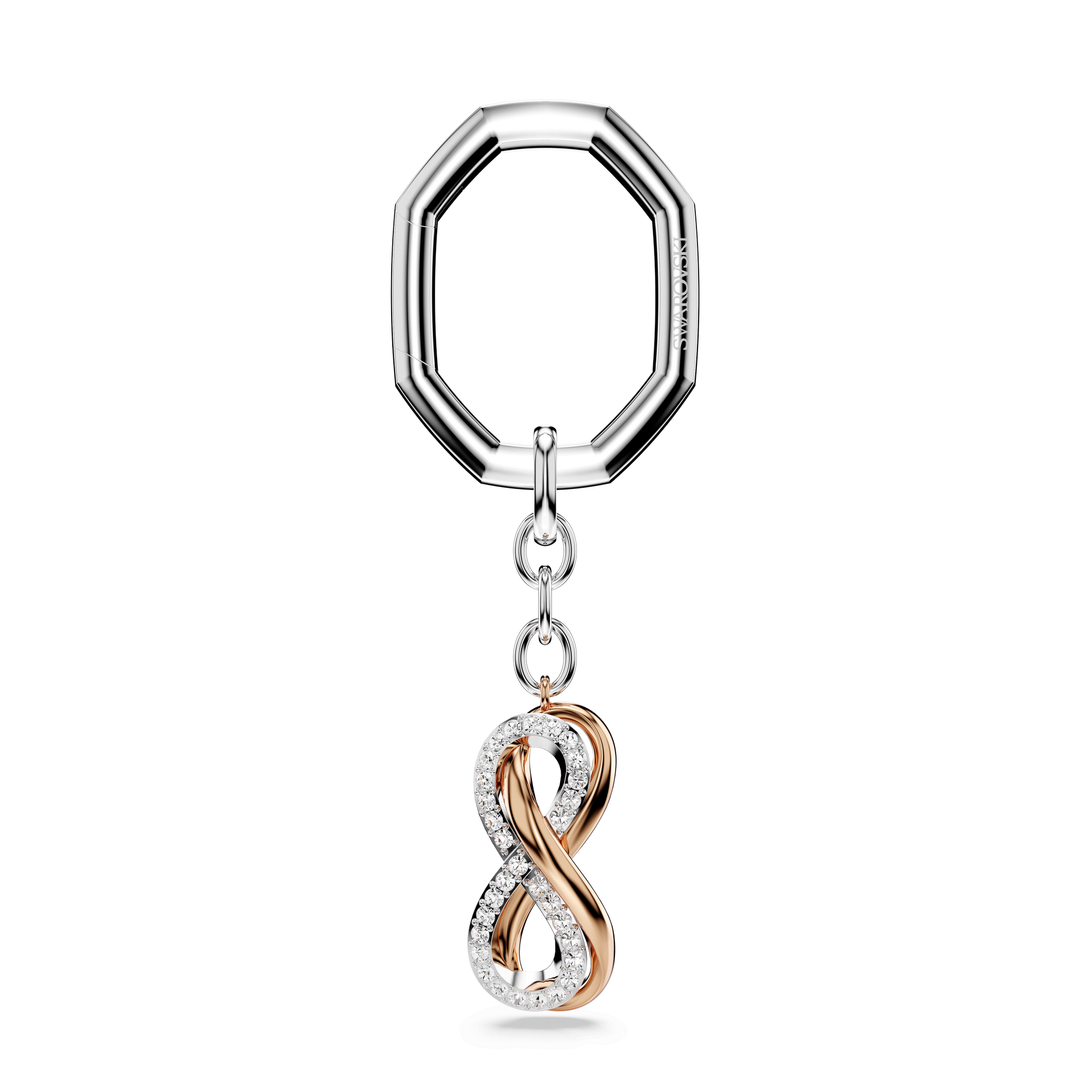Key ring, Infinity, White, Mixed metal finish 5687996