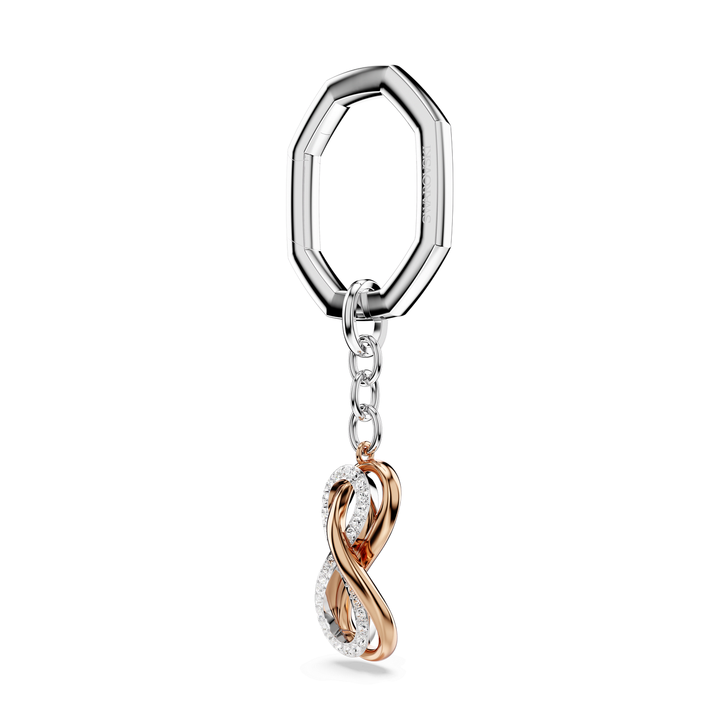 Key ring, Infinity, White, Mixed metal finish 5687996
