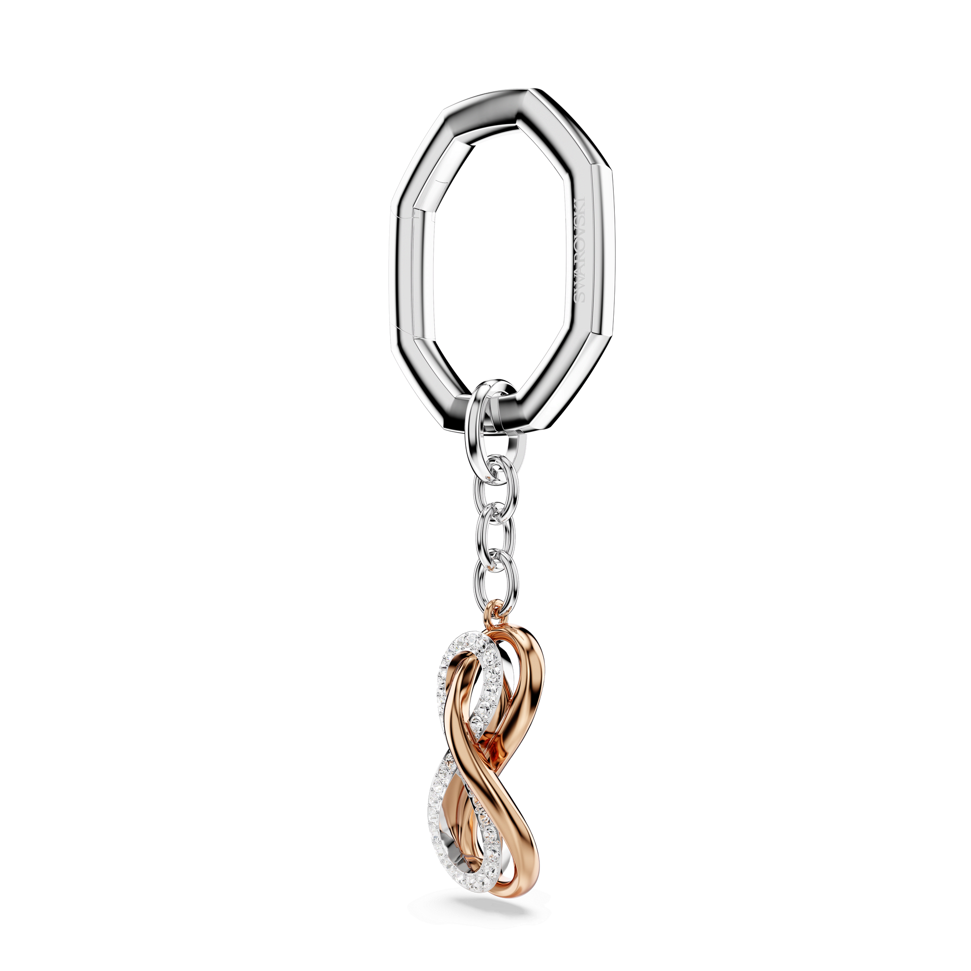 Key ring, Infinity, White, Mixed metal finish 5687996