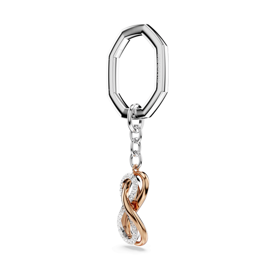 Key ring, Infinity, White, Mixed metal finish 5687996