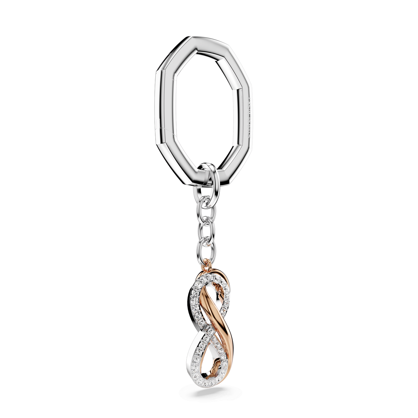 Key ring, Infinity, White, Mixed metal finish 5687996